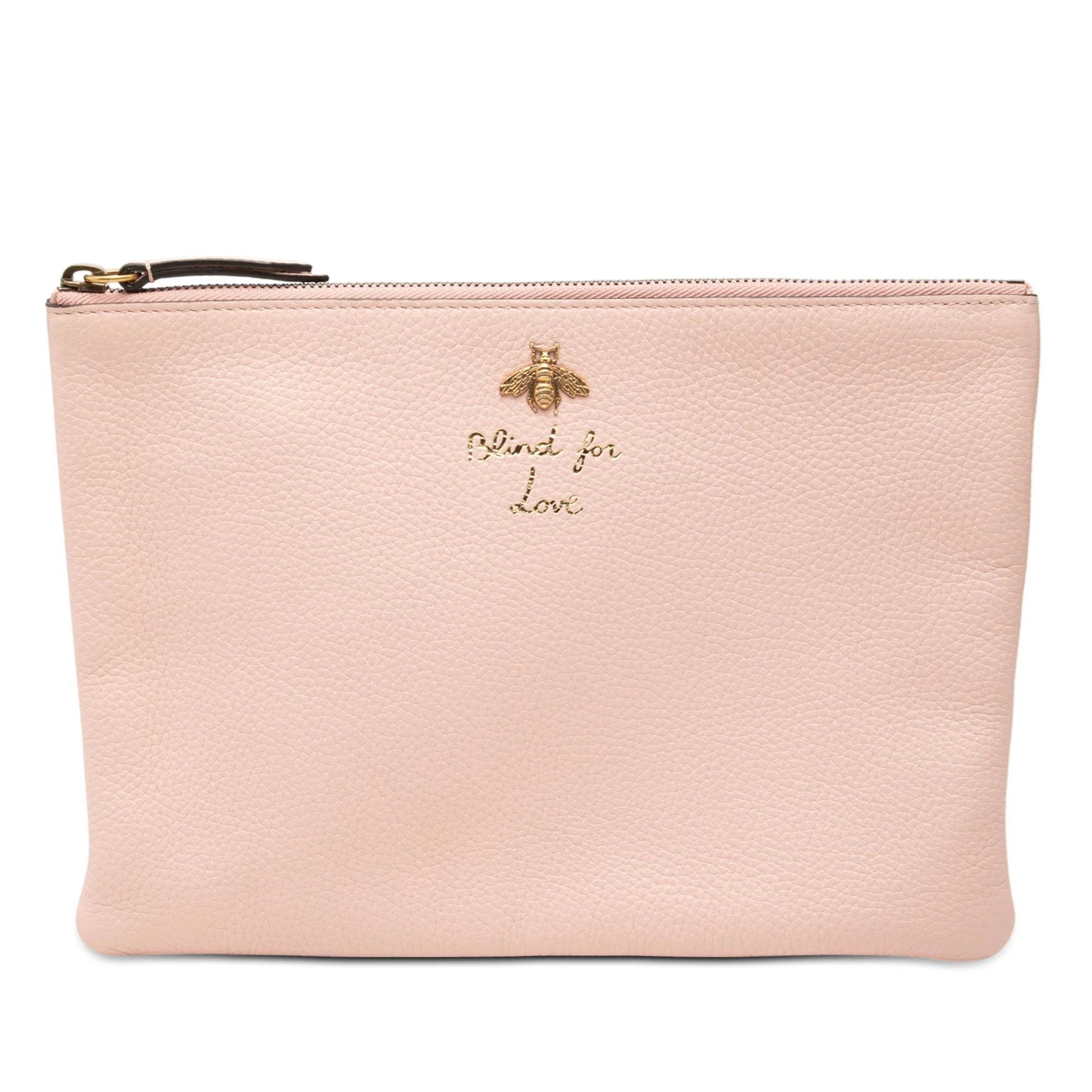 Leather clutch bag
