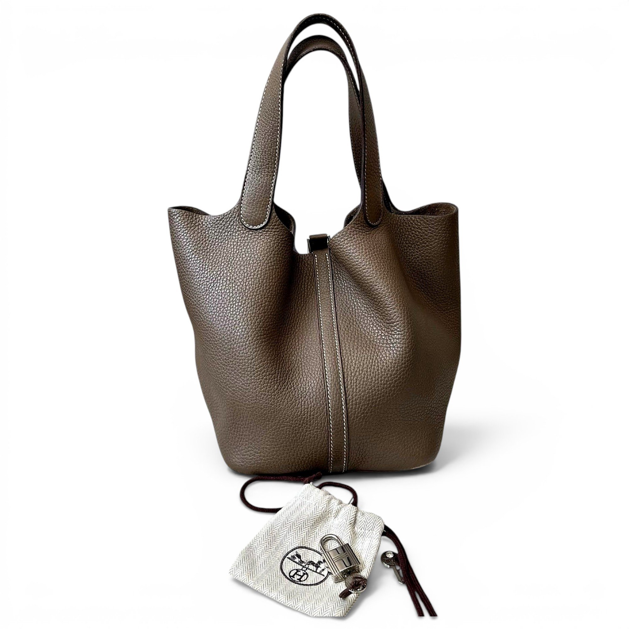 Picotin leather handbag