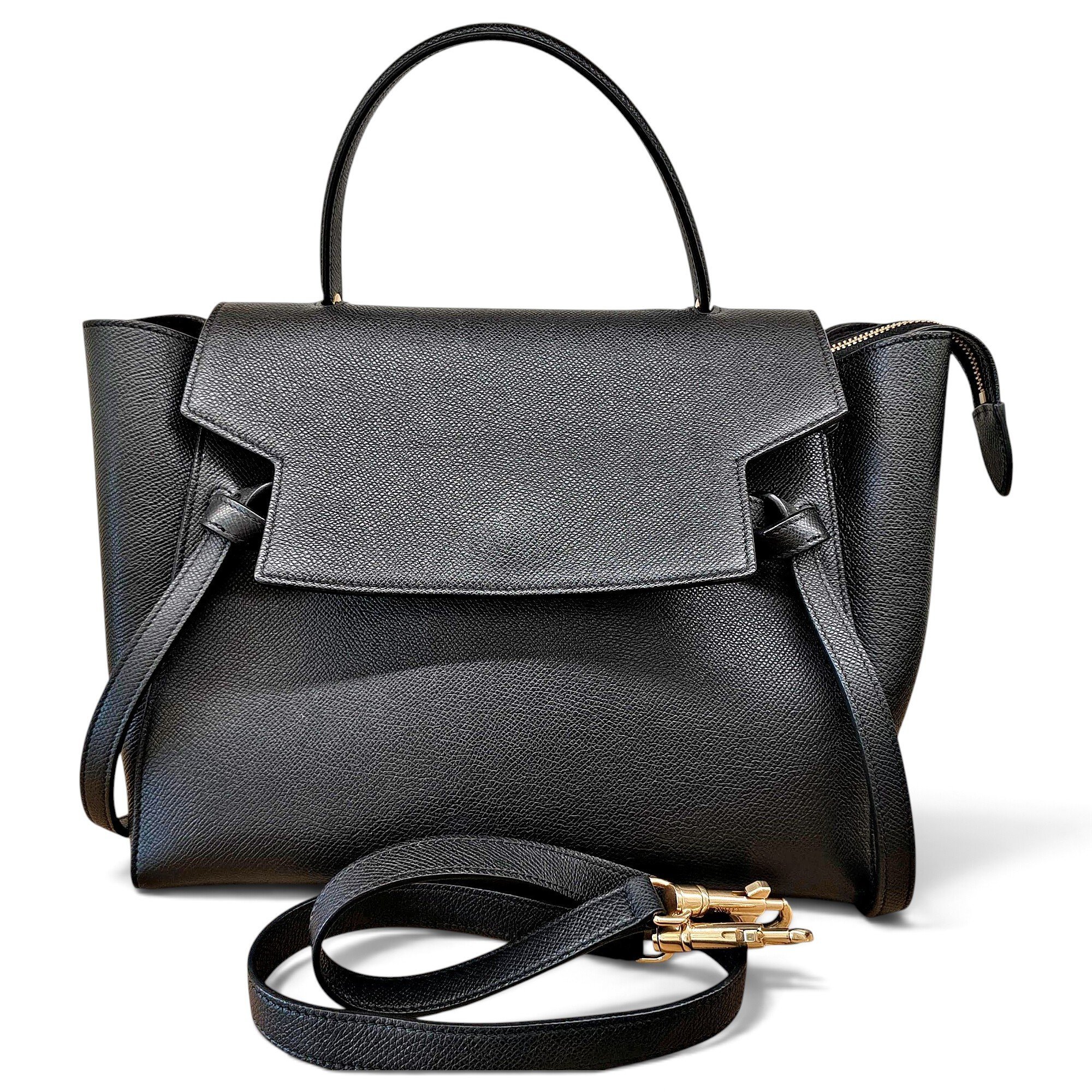 Belt leather handbag