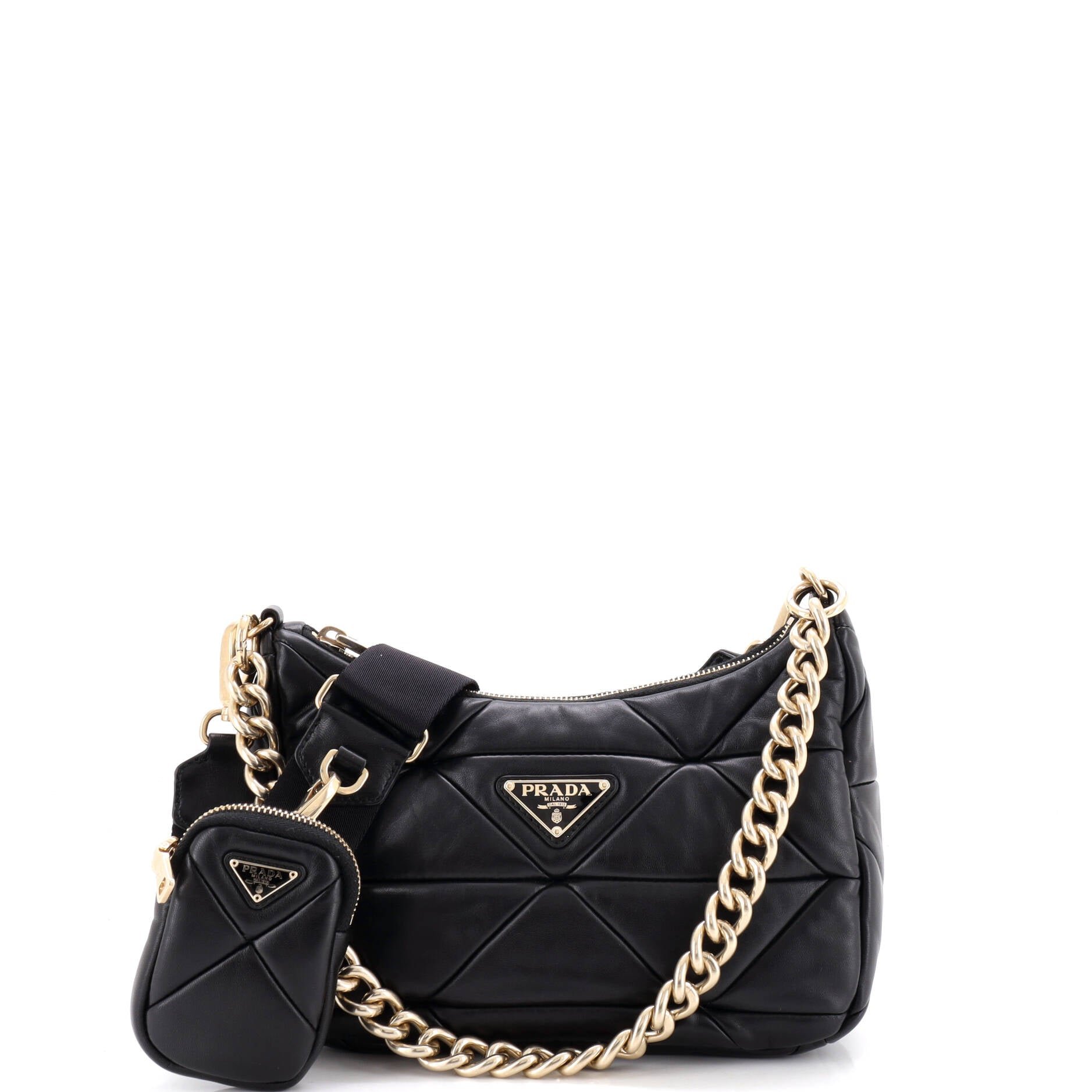System Re-Edition Shoulder Bag Quilted Nappa Leather Small
