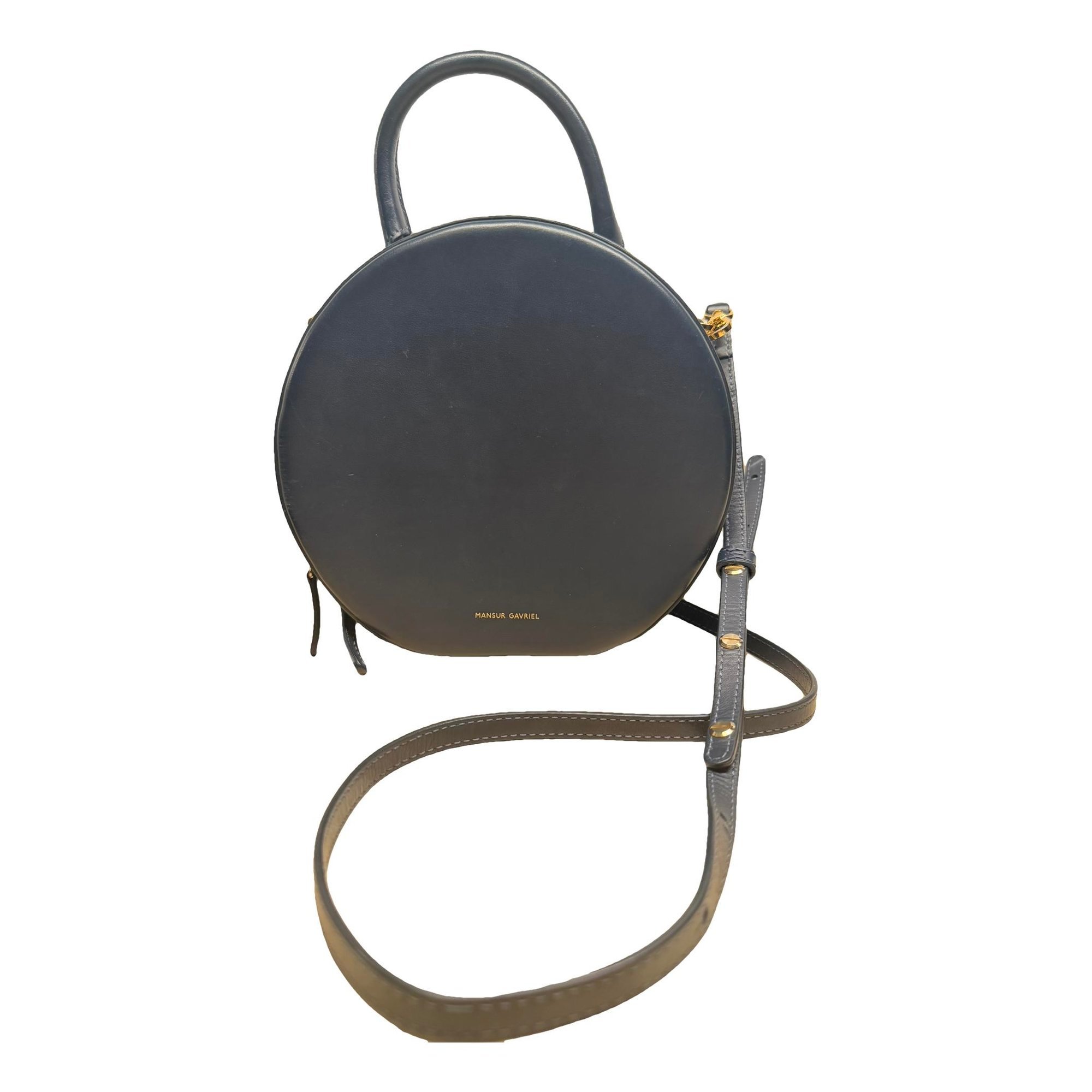 Circle leather handbag