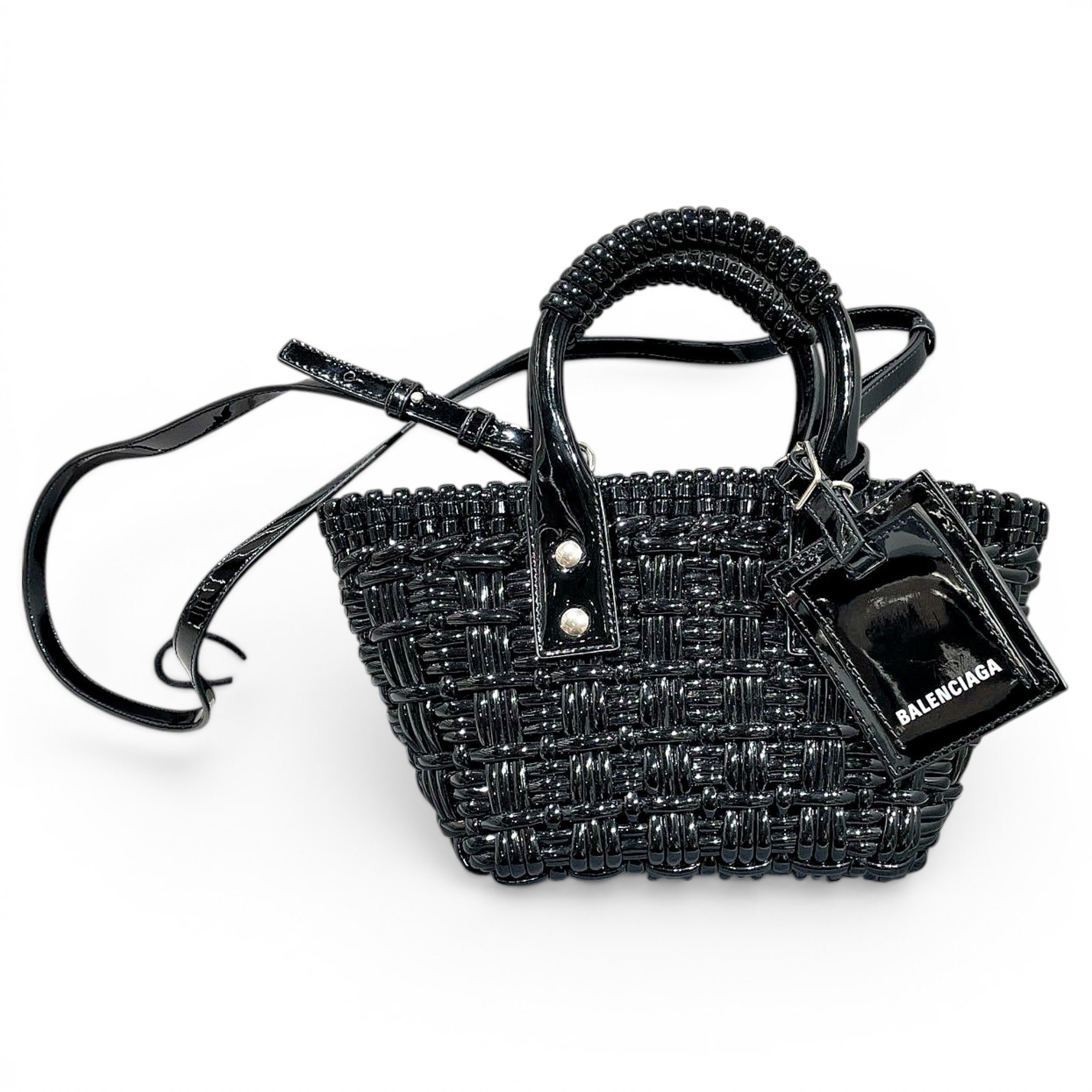 Bistro Panier patent leather tote