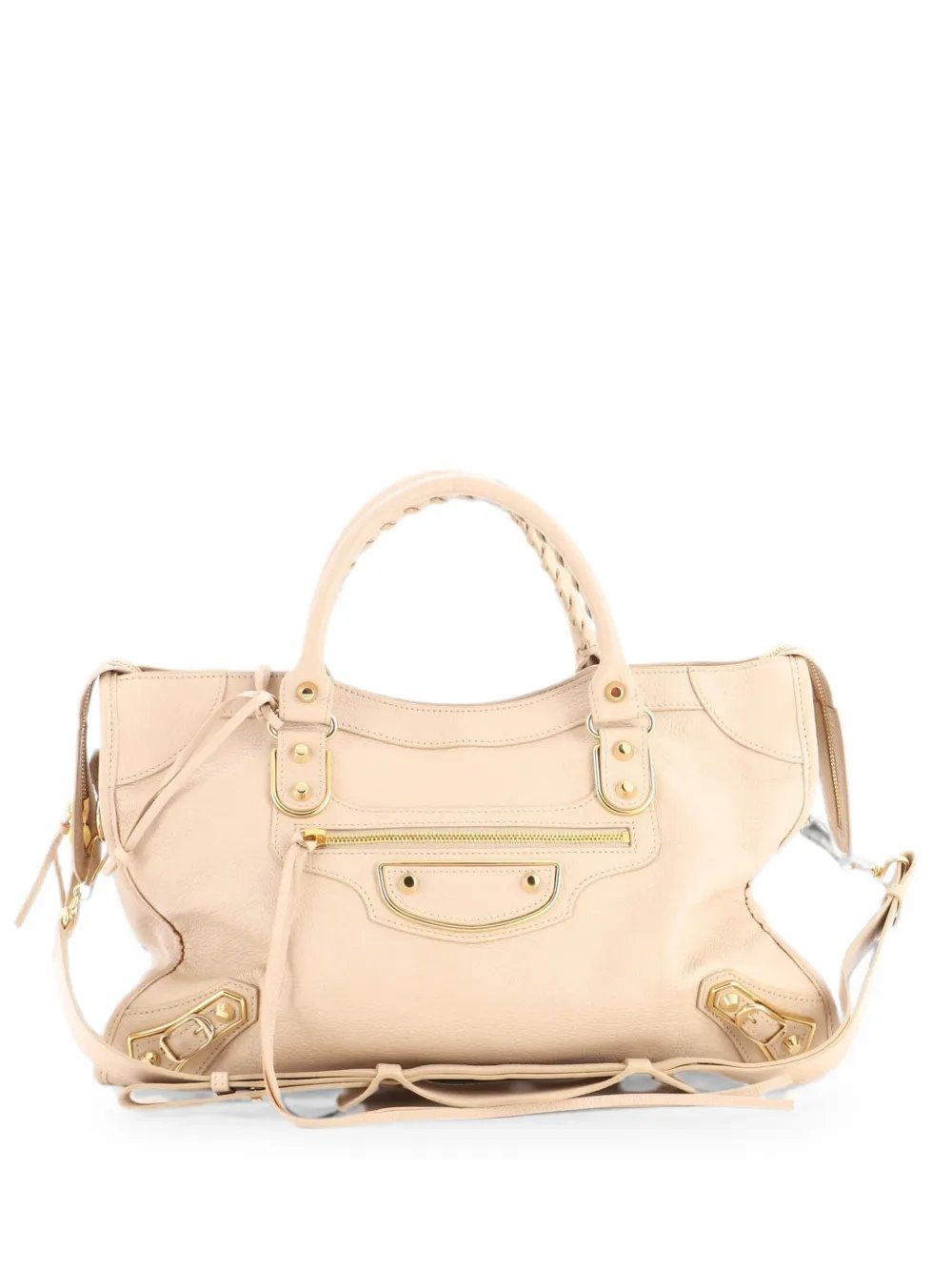 City Classic Metallic Edge Bag Leather Medium satchel