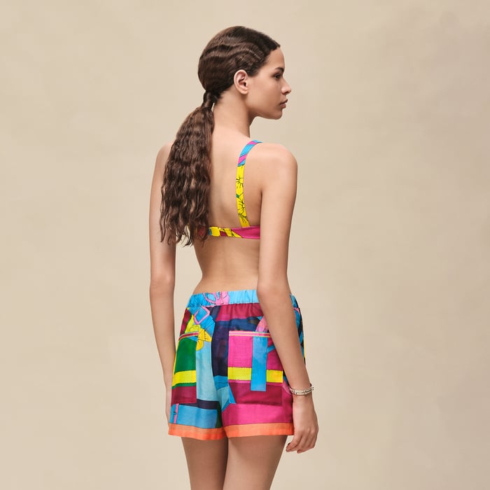 Jaune Soleil "Grand Manege" Beach Shorts Skirt