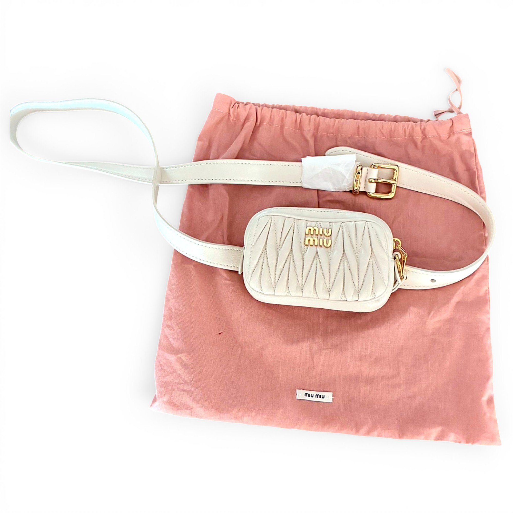 Matelassé leather clutch bag