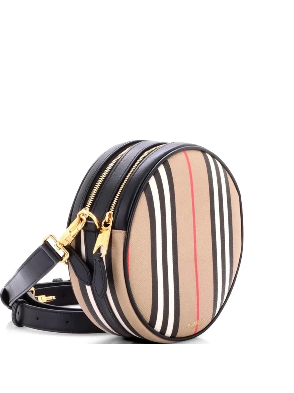 Louise Round Bag Icon Stripe E-Canvas belt bag