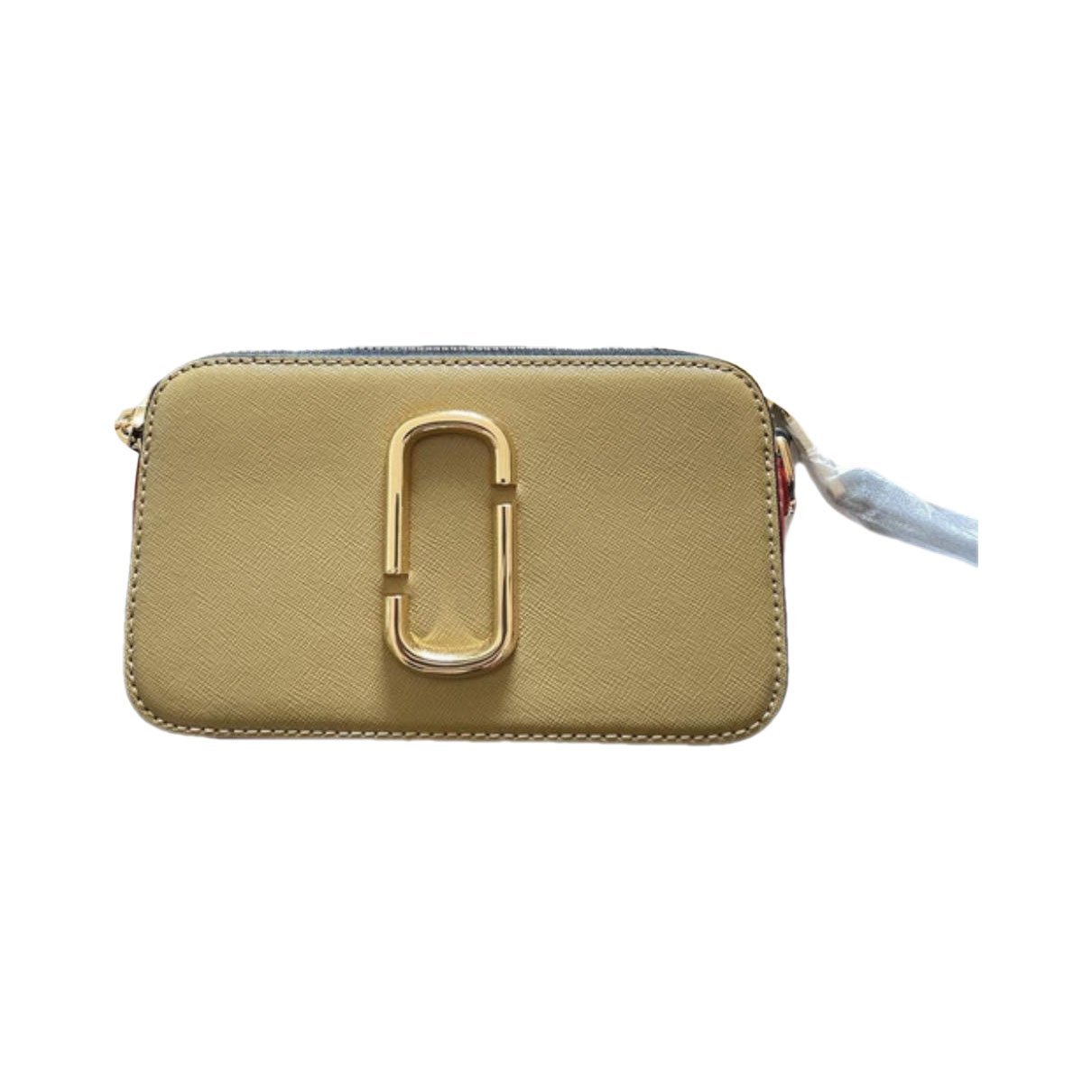 Snapshot leather clutch bag