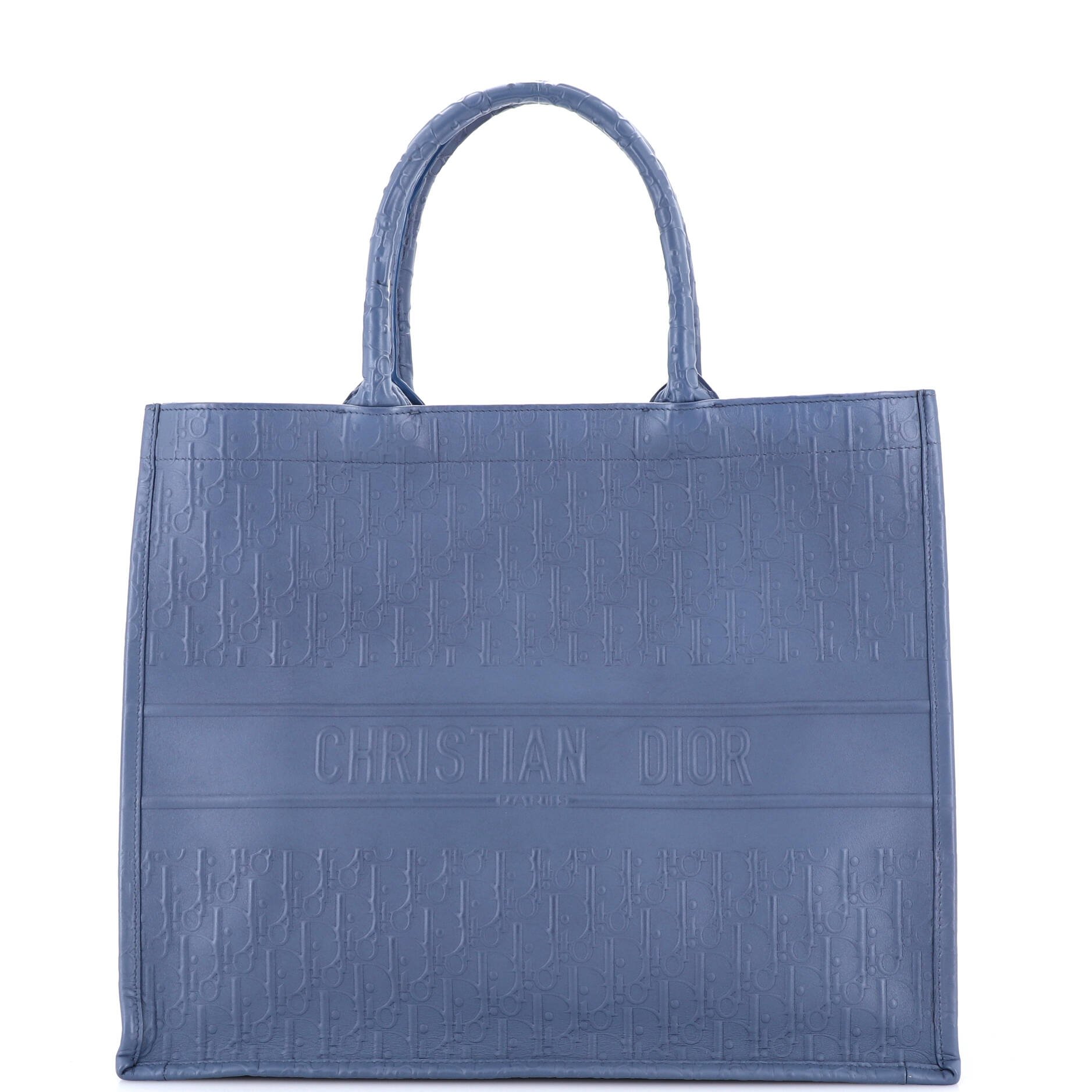 Dior Book Tote Oblique Embossed Calfskin Large