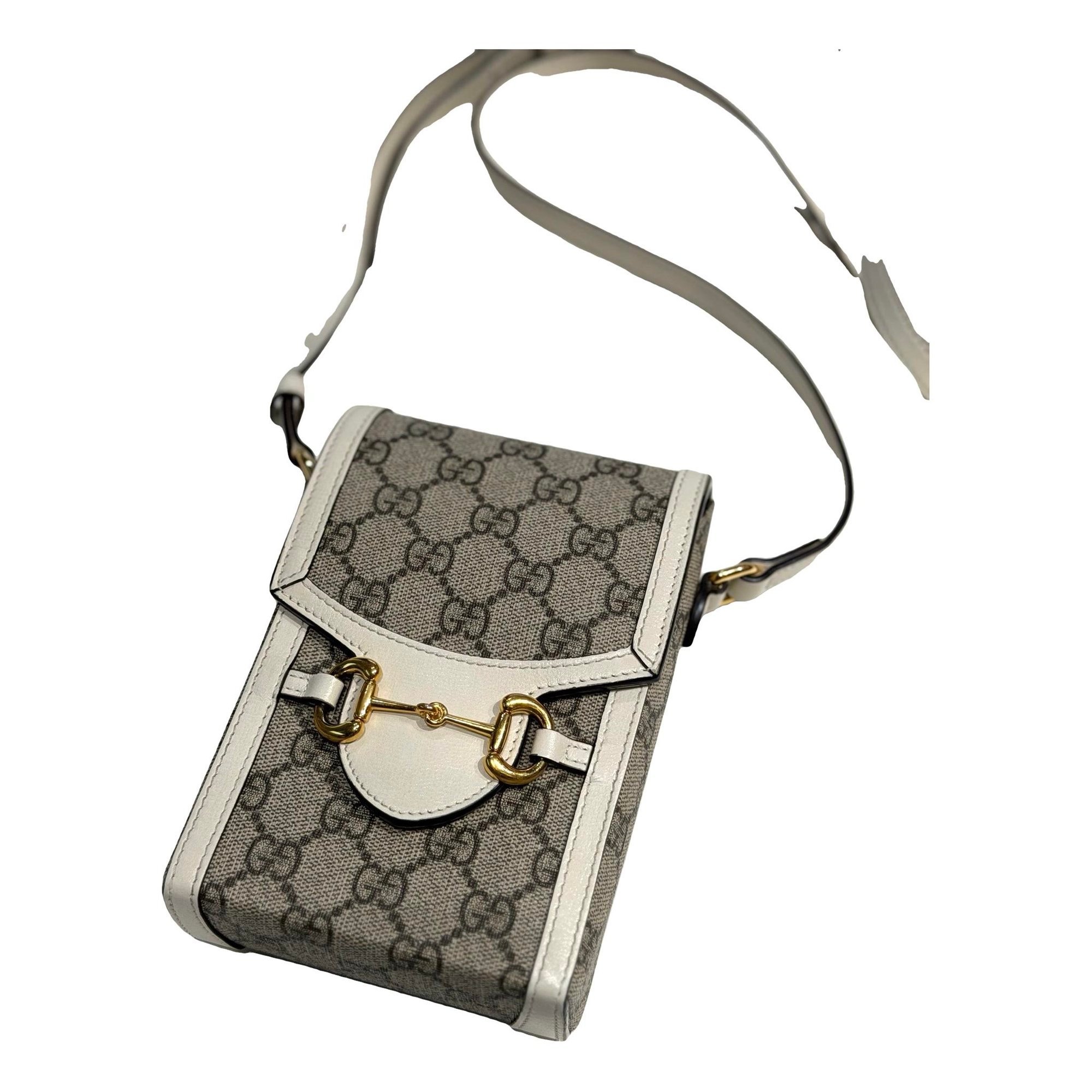 Horsebit 1955 Vertical vinyl crossbody bag