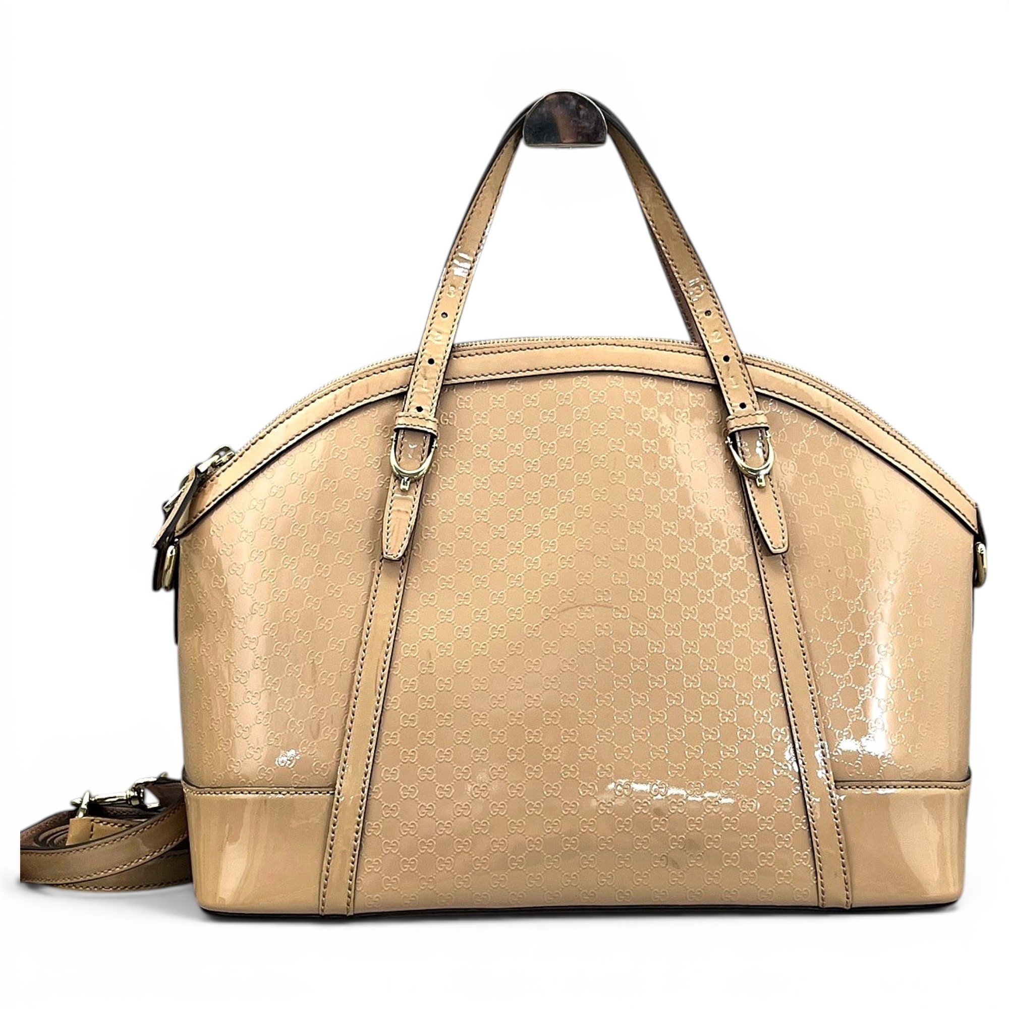 Patent leather handbag