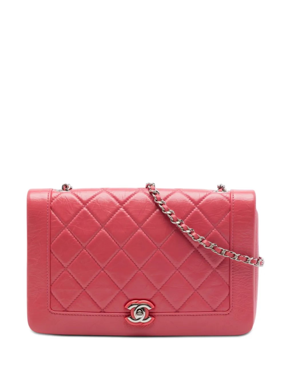 2018 Small Quilted Crumpled Calfskin Bi Vintage Full Flap crossbody bag