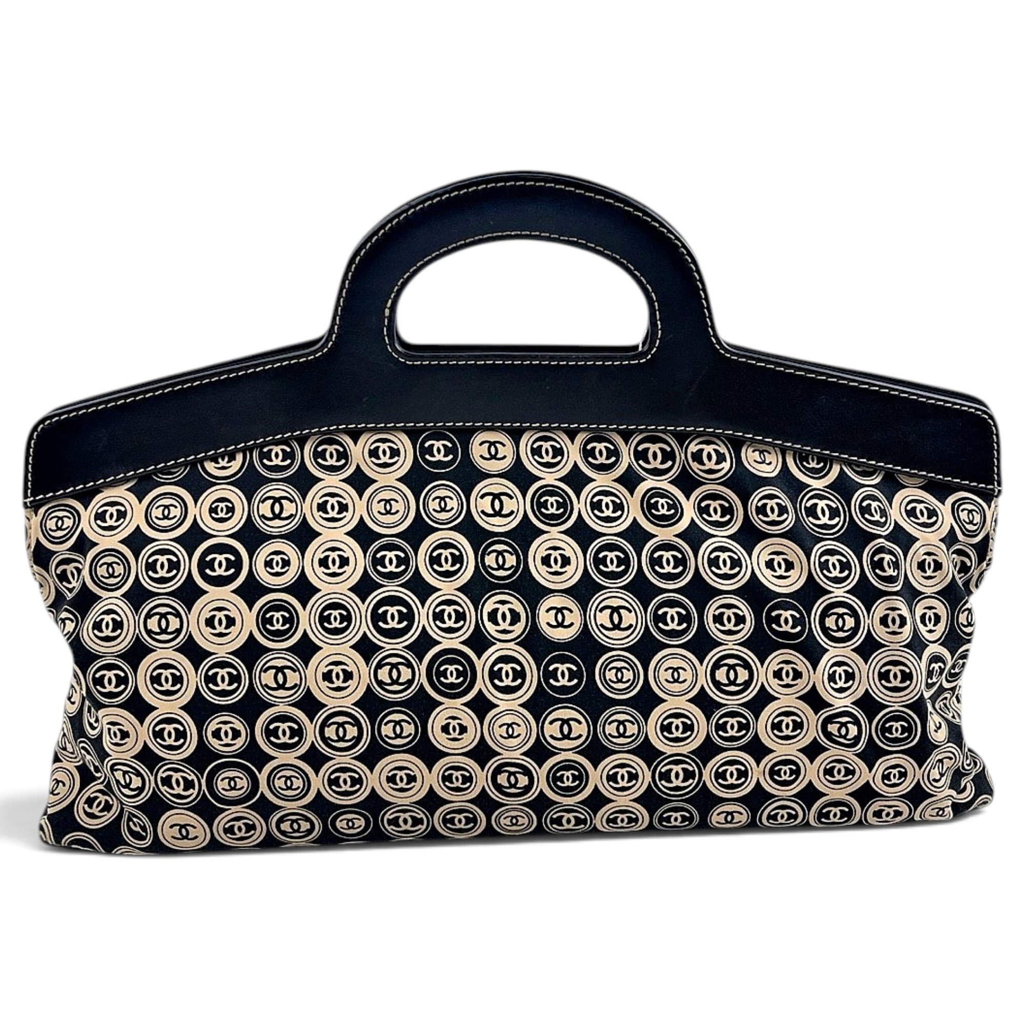 Trendy CC Top Handle leather handbag
