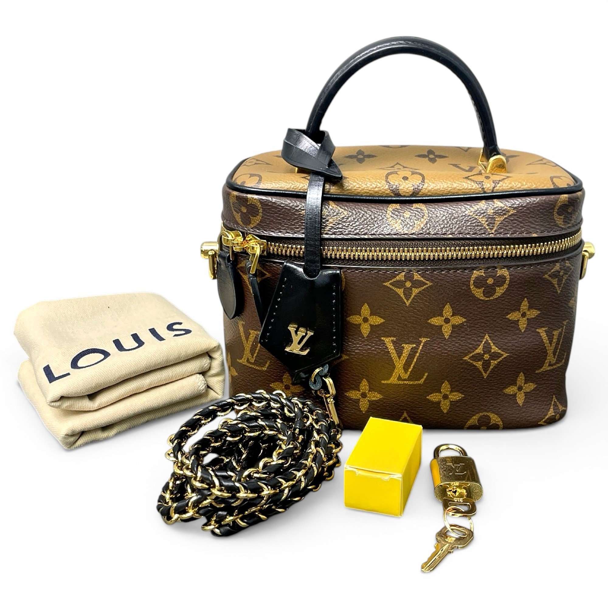 Vanity leather handbag