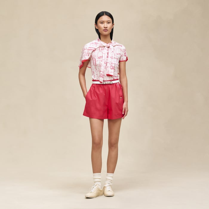 Rose Pivoine Short Coulissé