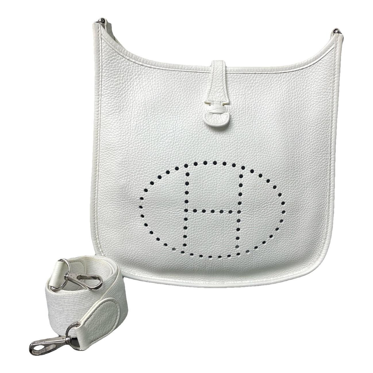 Hermes Evelyne Handbag White
