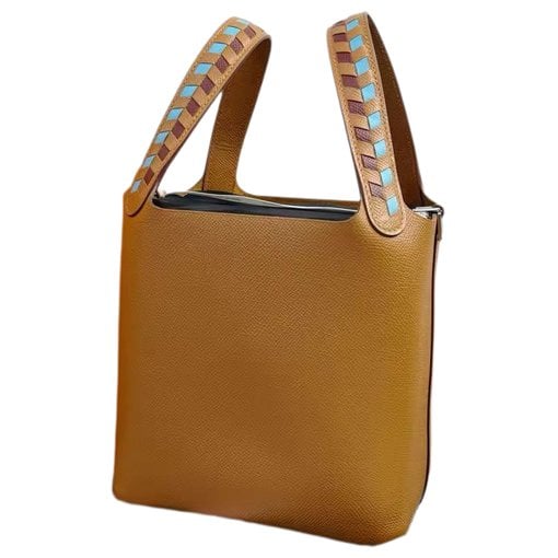 Picotin leather tote