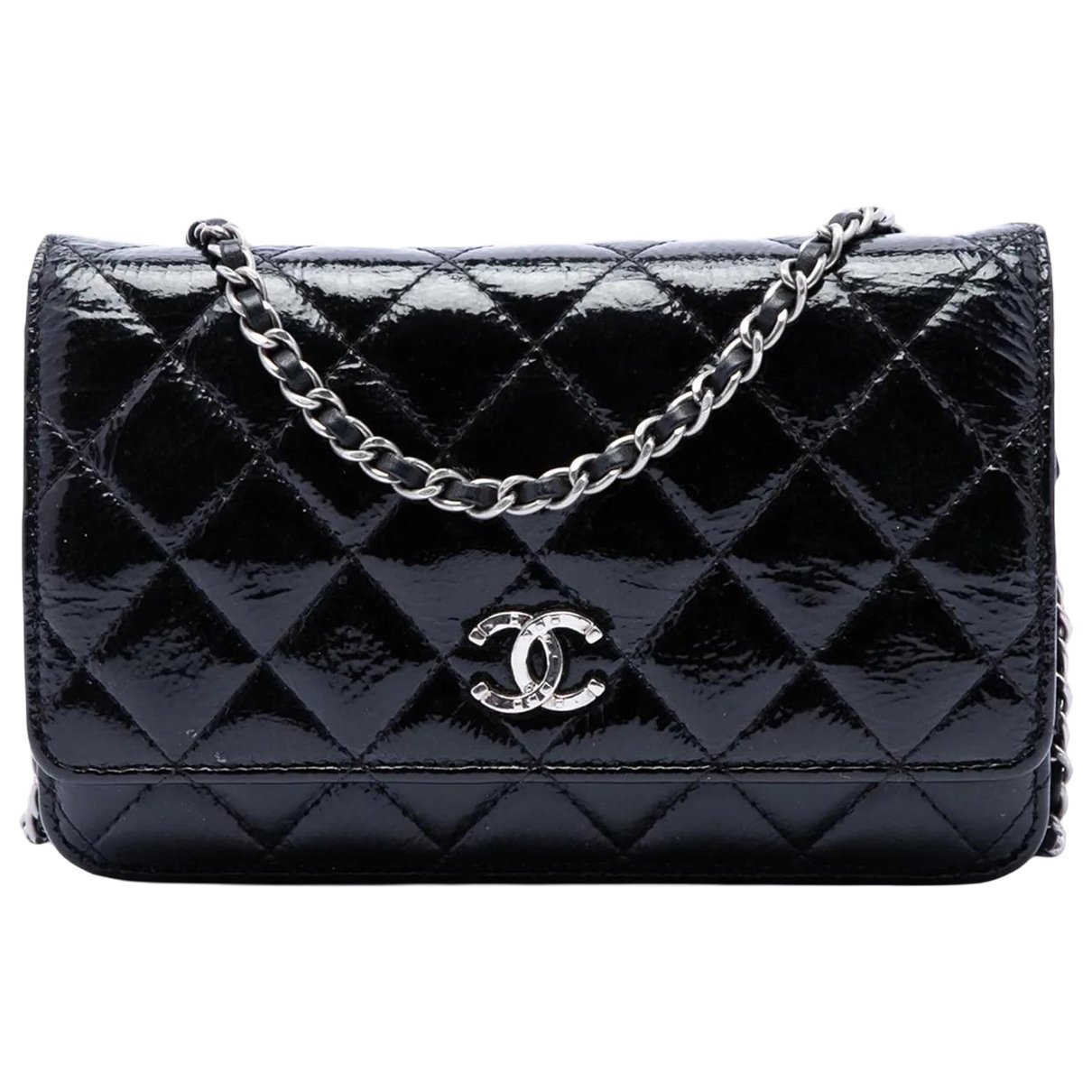Wallet On Chain leather crossbody bag