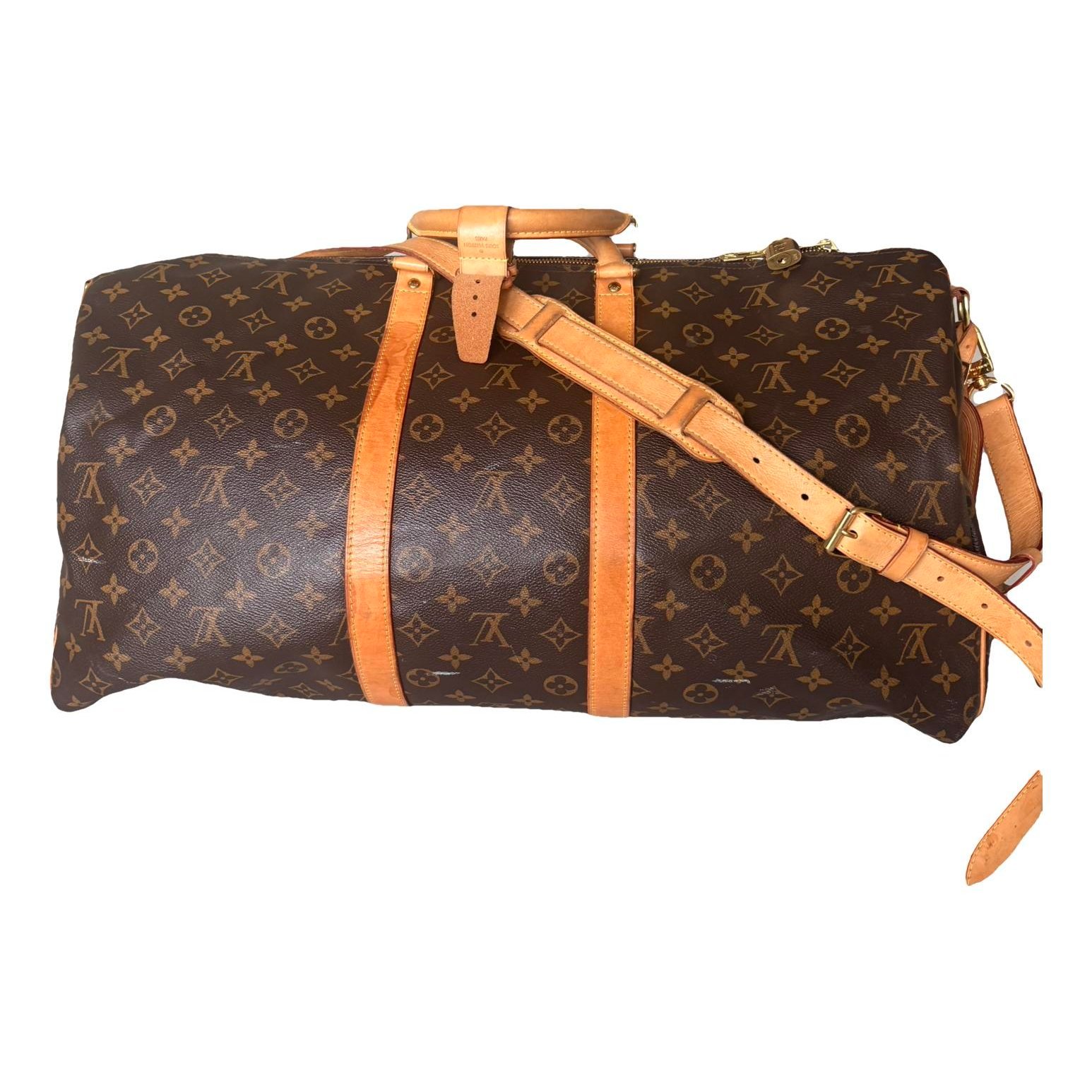 Keepall leather travel bag
