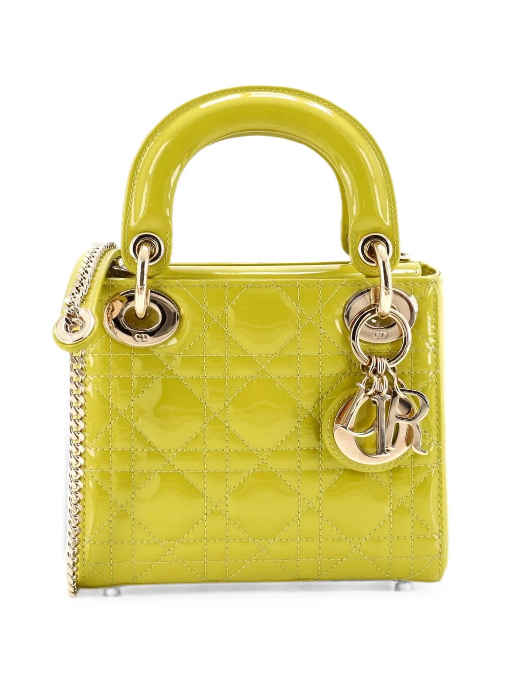 Lady Dior Chain Bag Cannage Quilt Patent Mini satchel