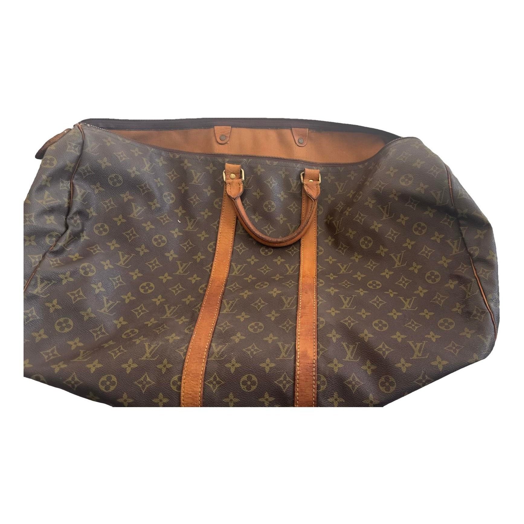 Keepall leather travel bag