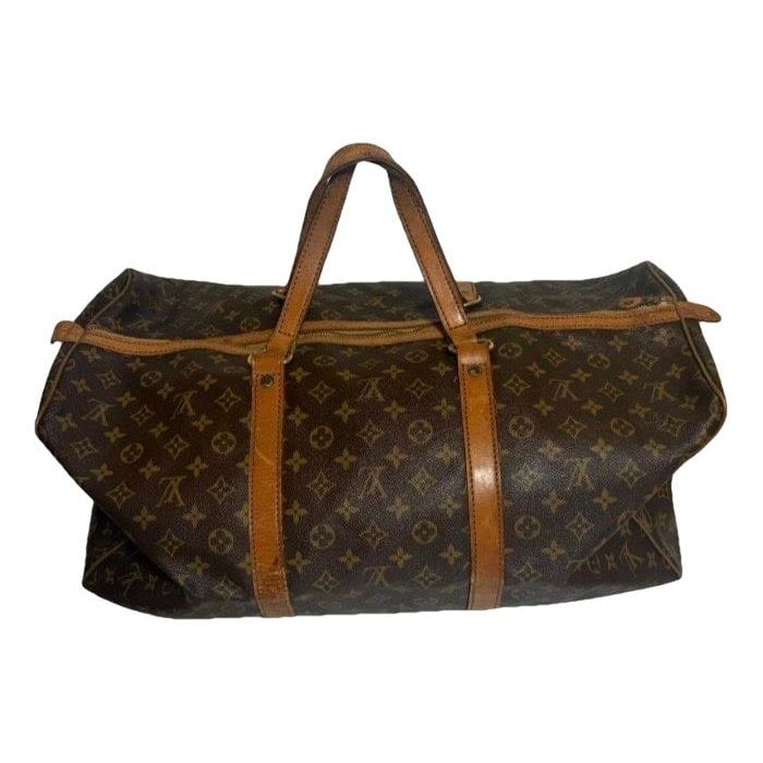 Sac souple leather travel bag