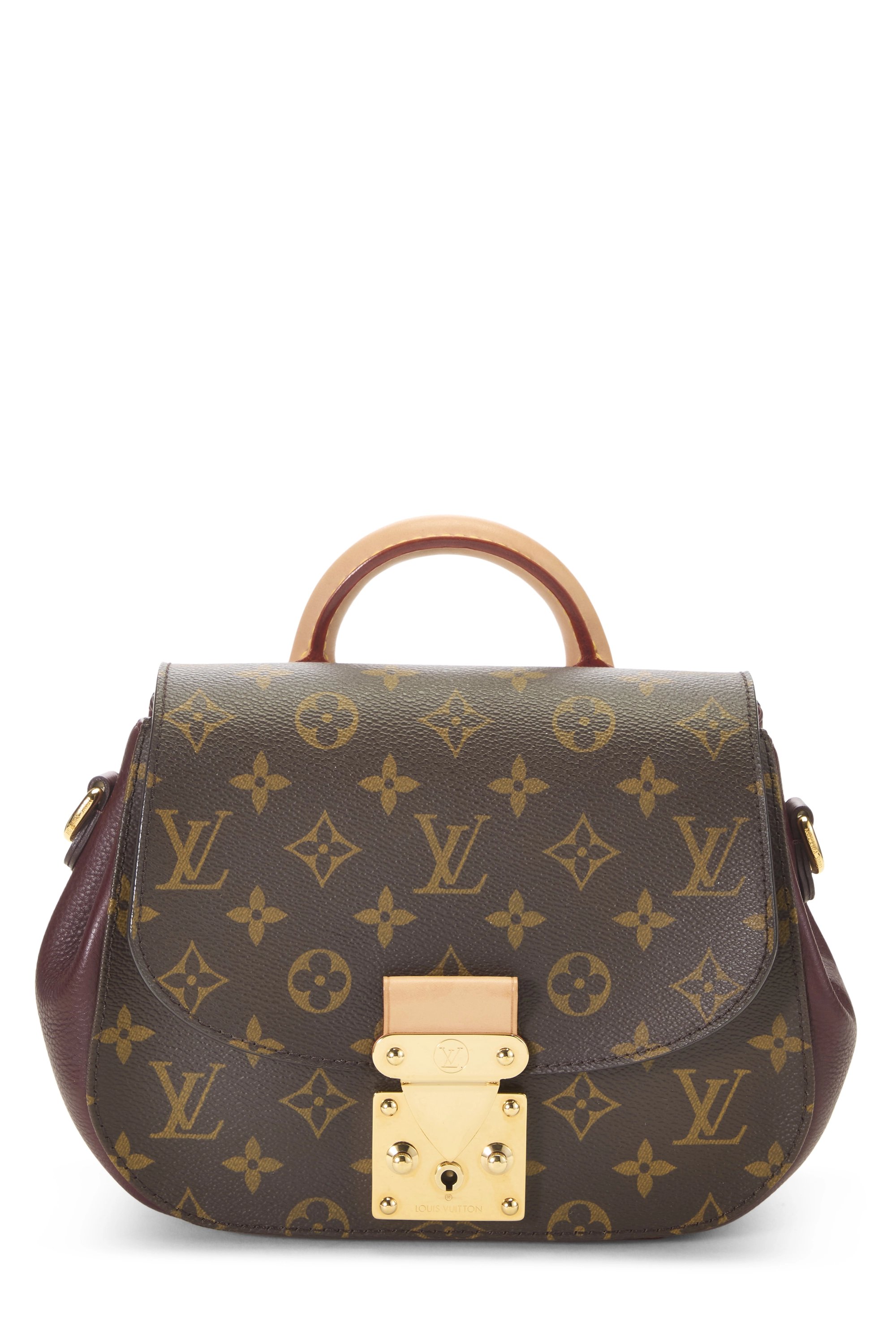 Burgundy Monogram Canvas Eden PM