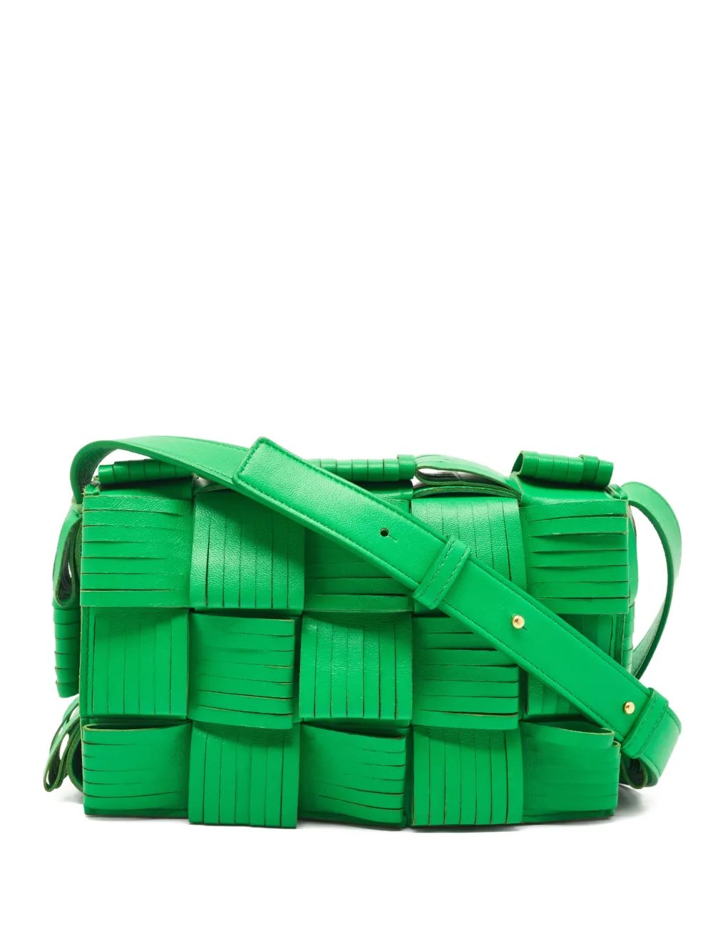 Cassette fringed leather shoulder bag