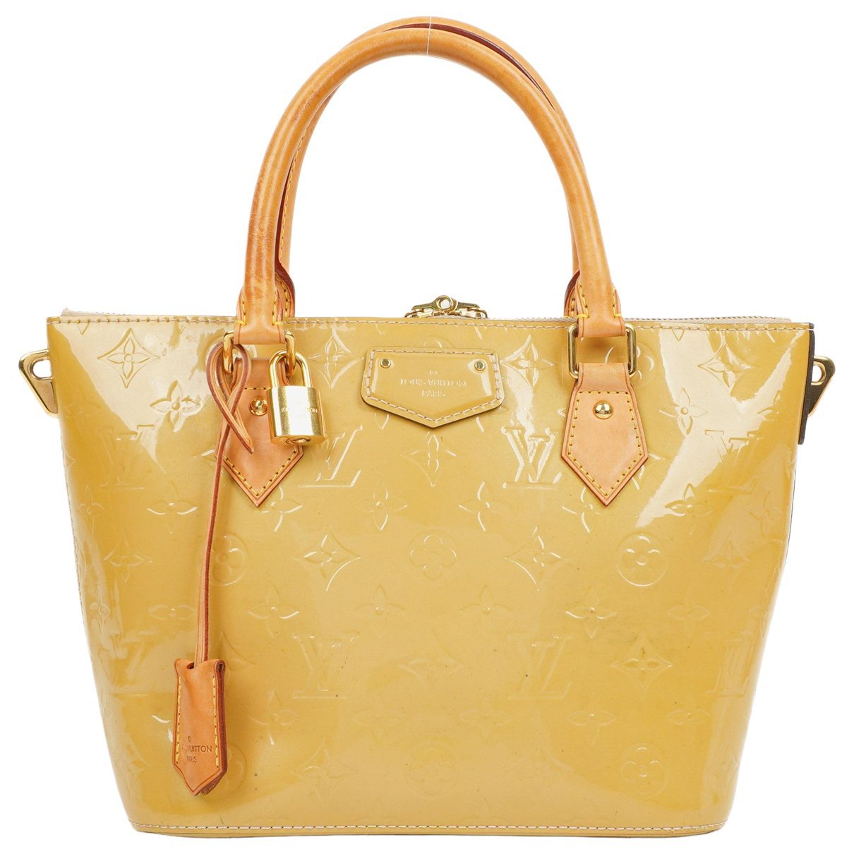Patent leather handbag