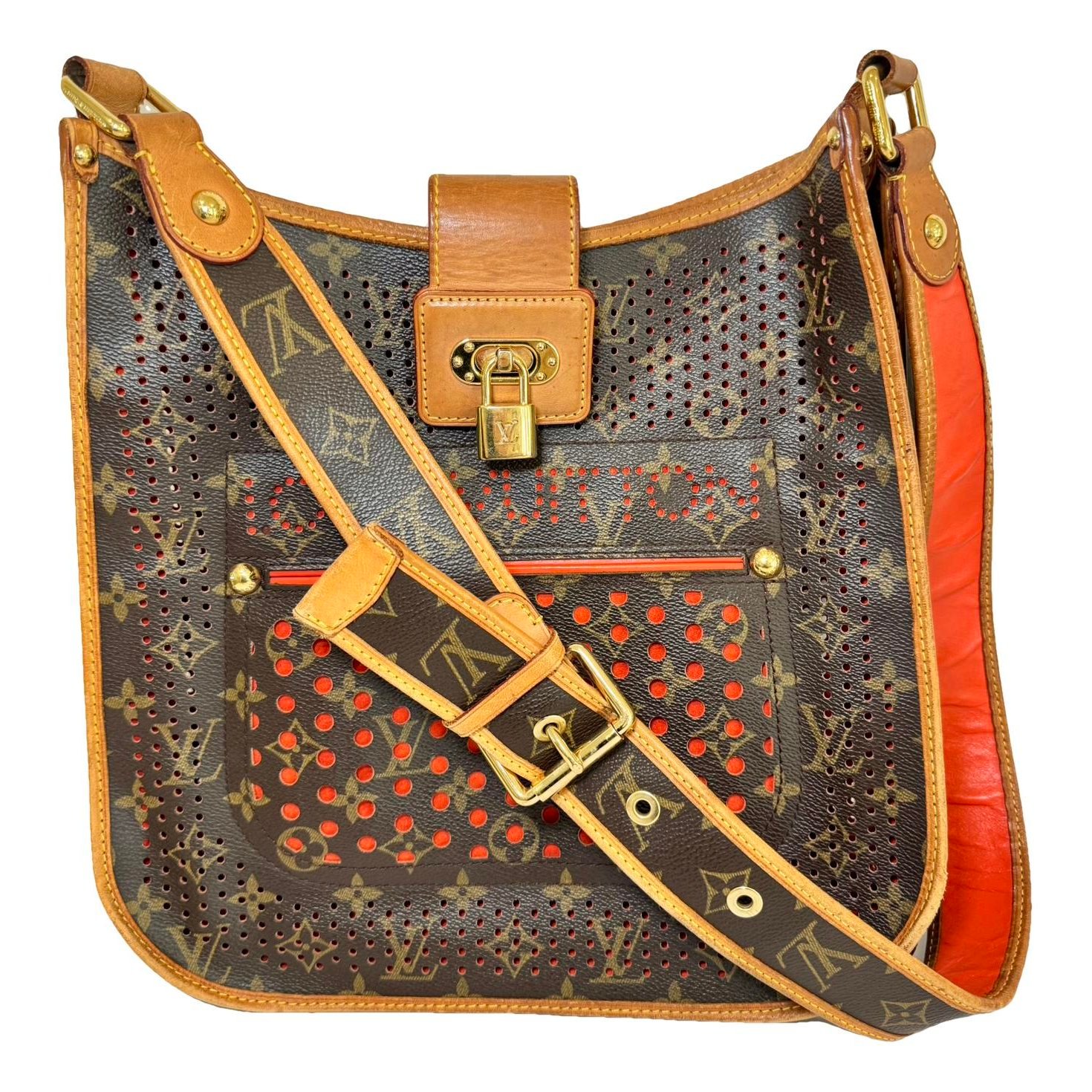 Musette leather handbag