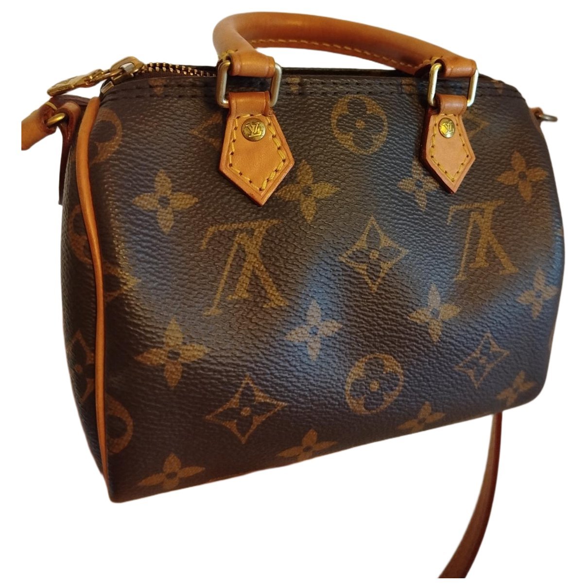 Louis Vuitton Nano Speedy / Mini HL leather bowling bag