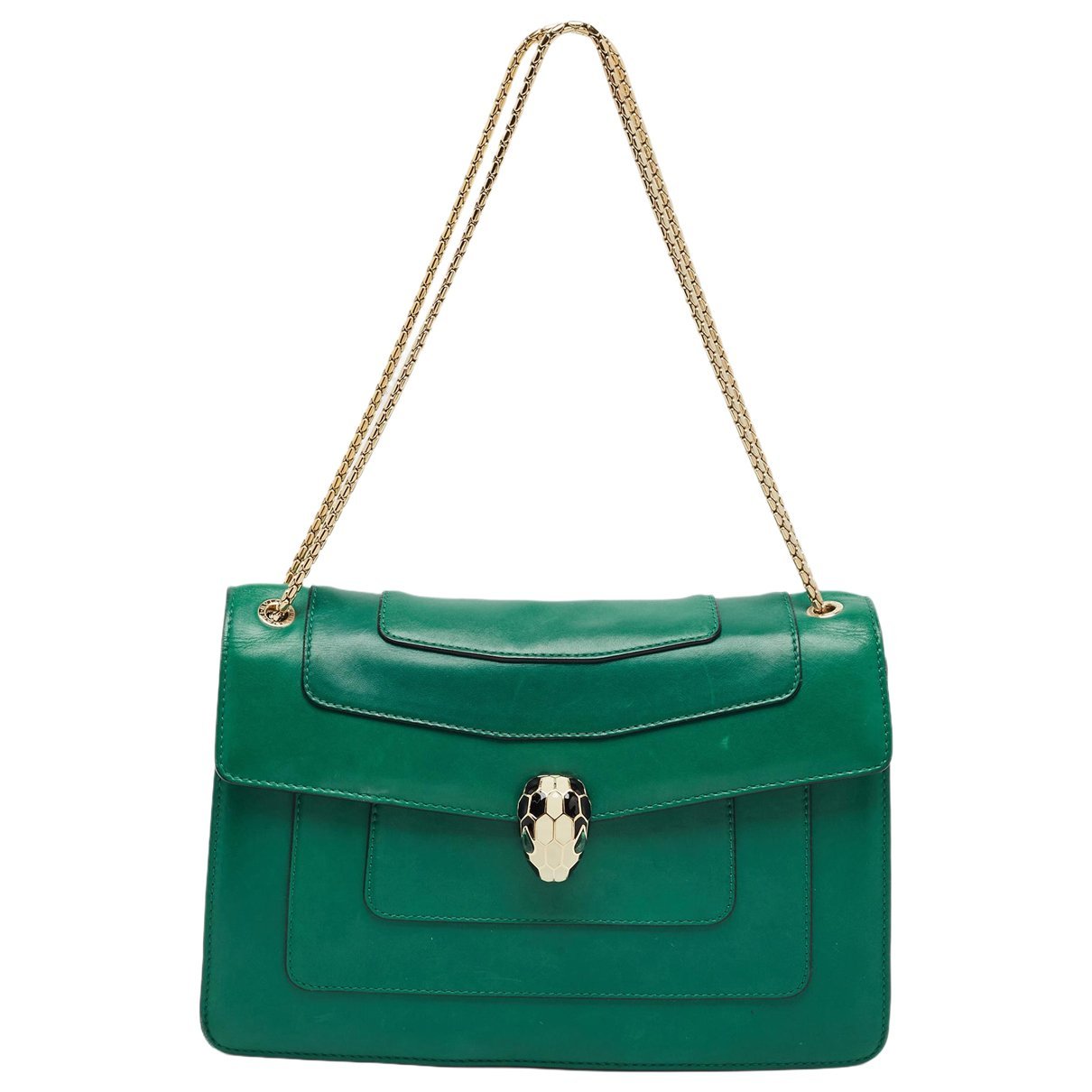 Serpenti leather handbag