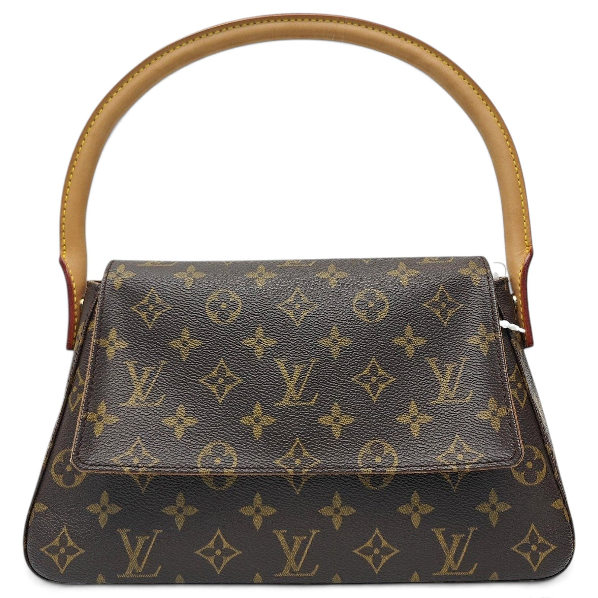 Looping leather handbag
