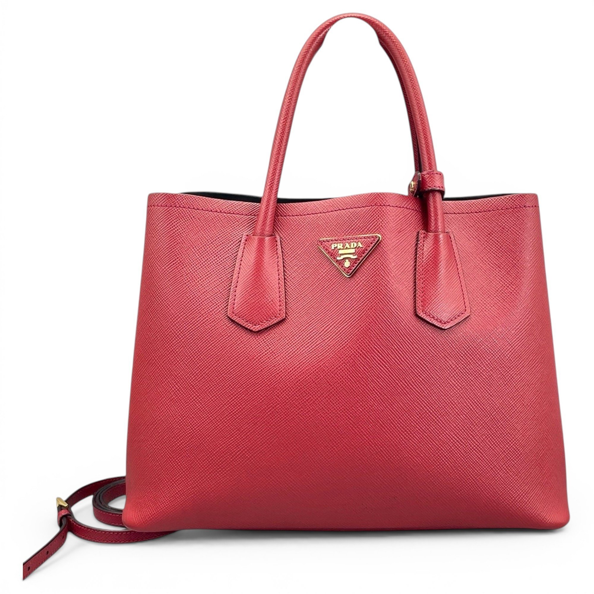 Double leather tote