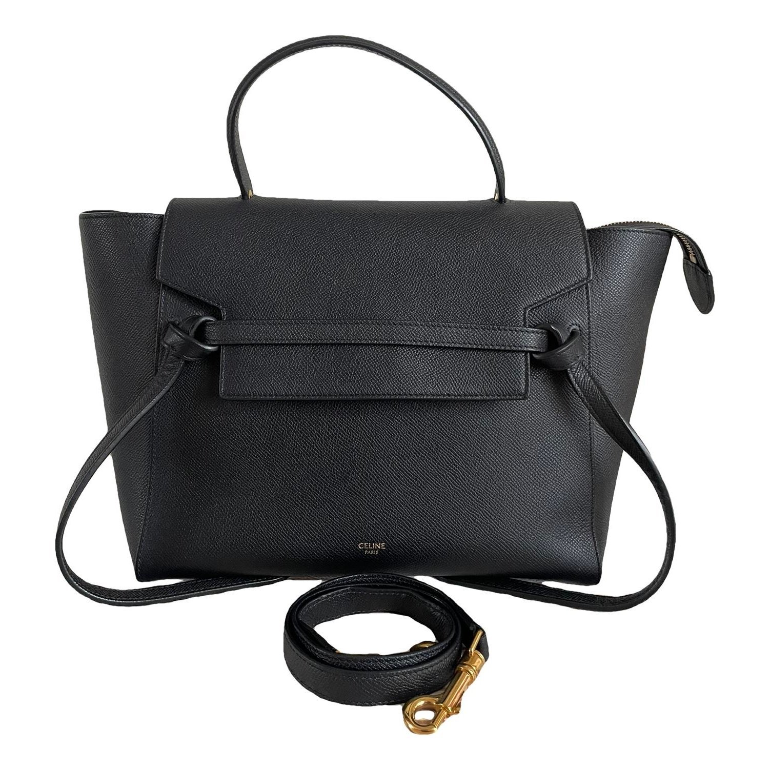 Belt leather handbag