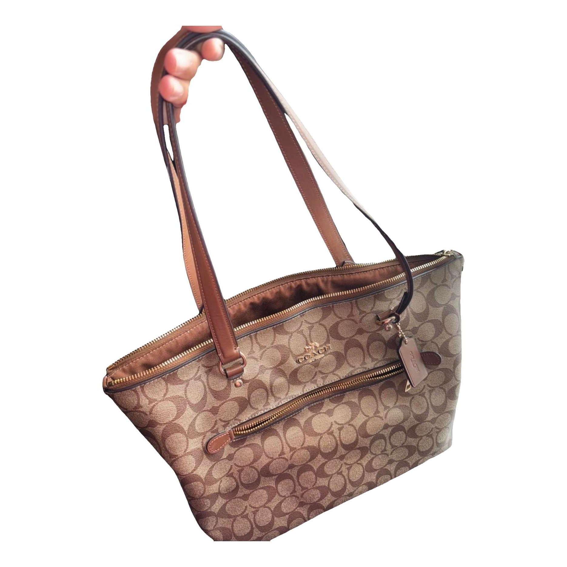 CITY ZIP TOTE leather tote