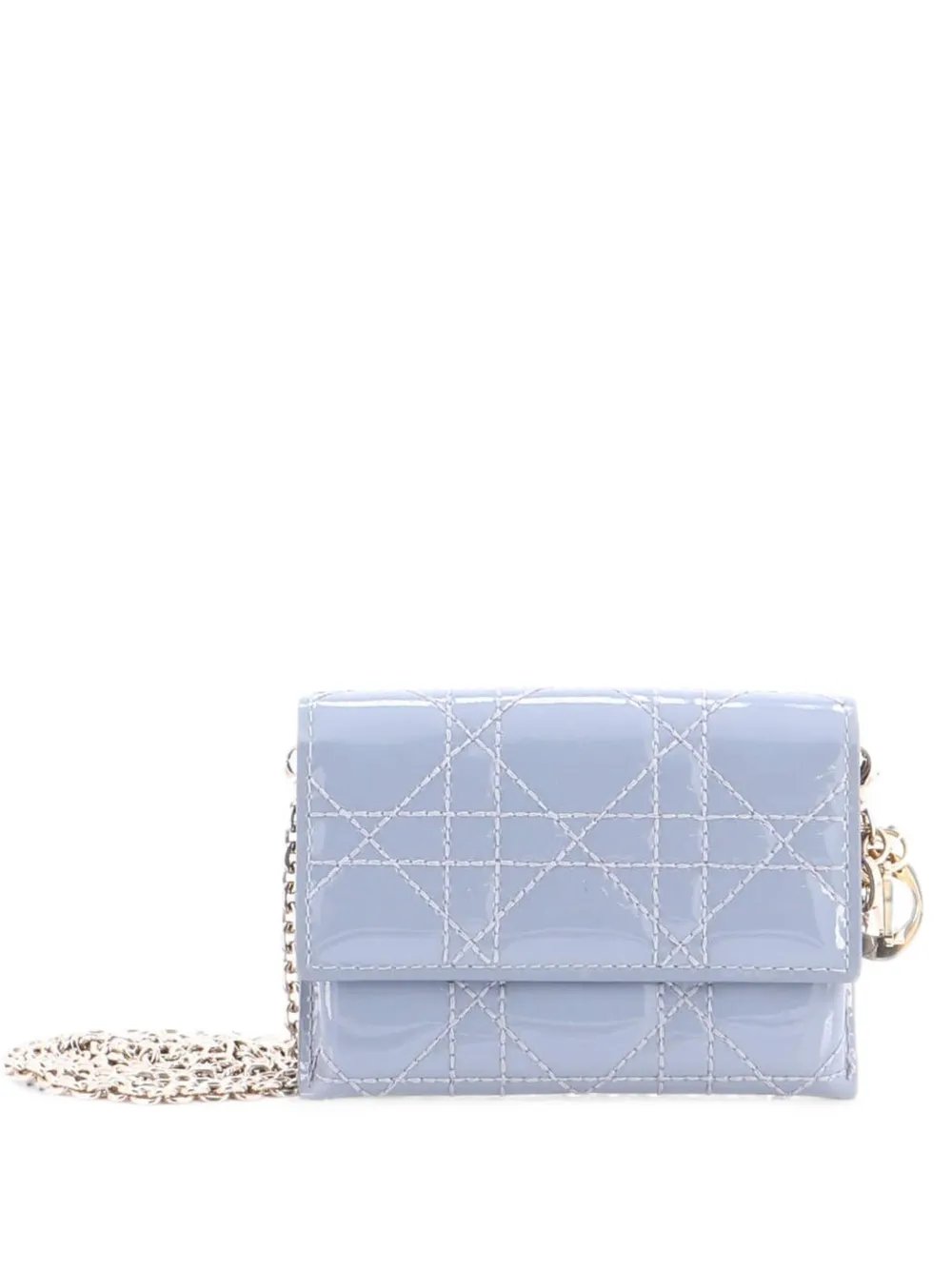 Lady Dior Nano Pouch Cannage Quilt Patent belt bag
