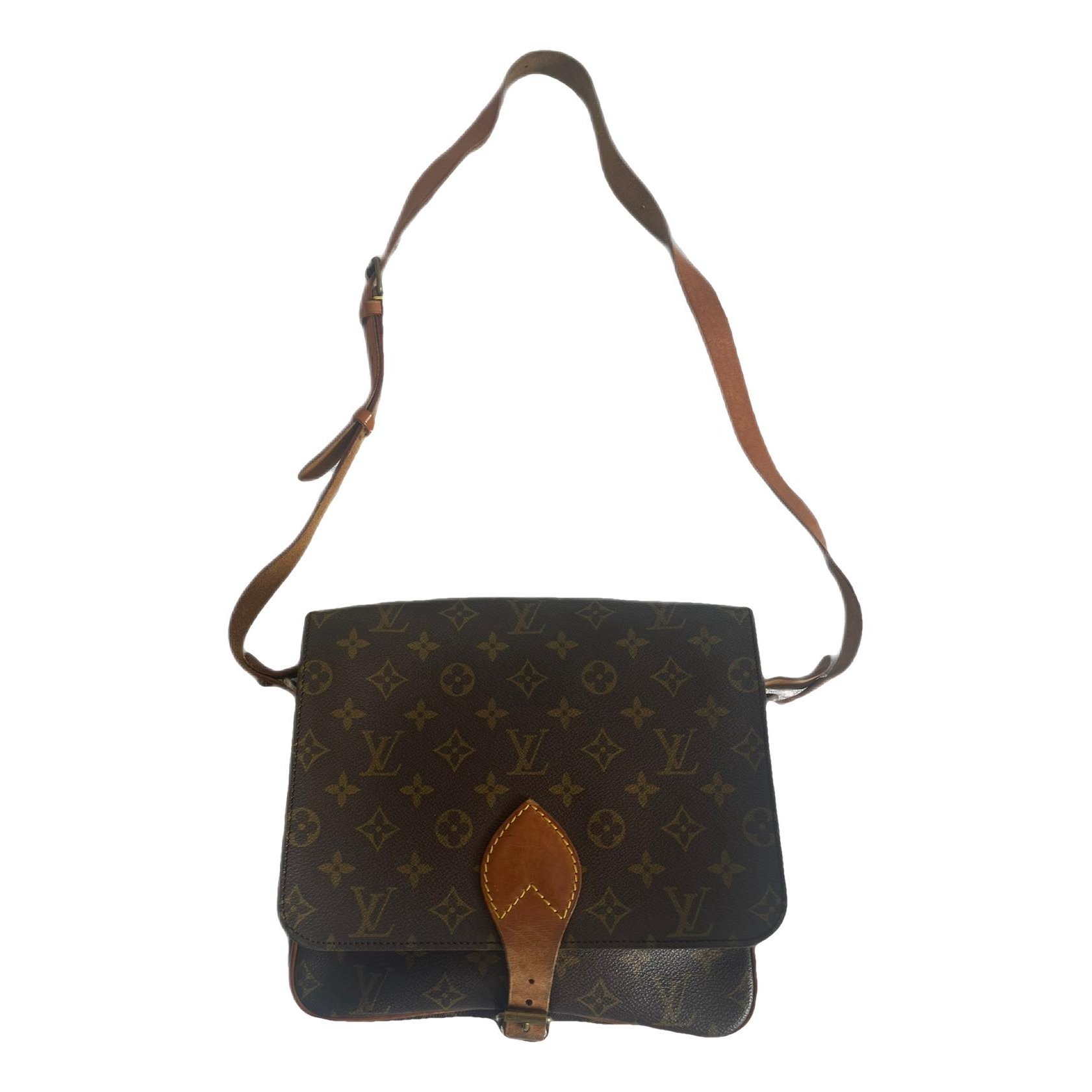 Cartouchière leather crossbody bag