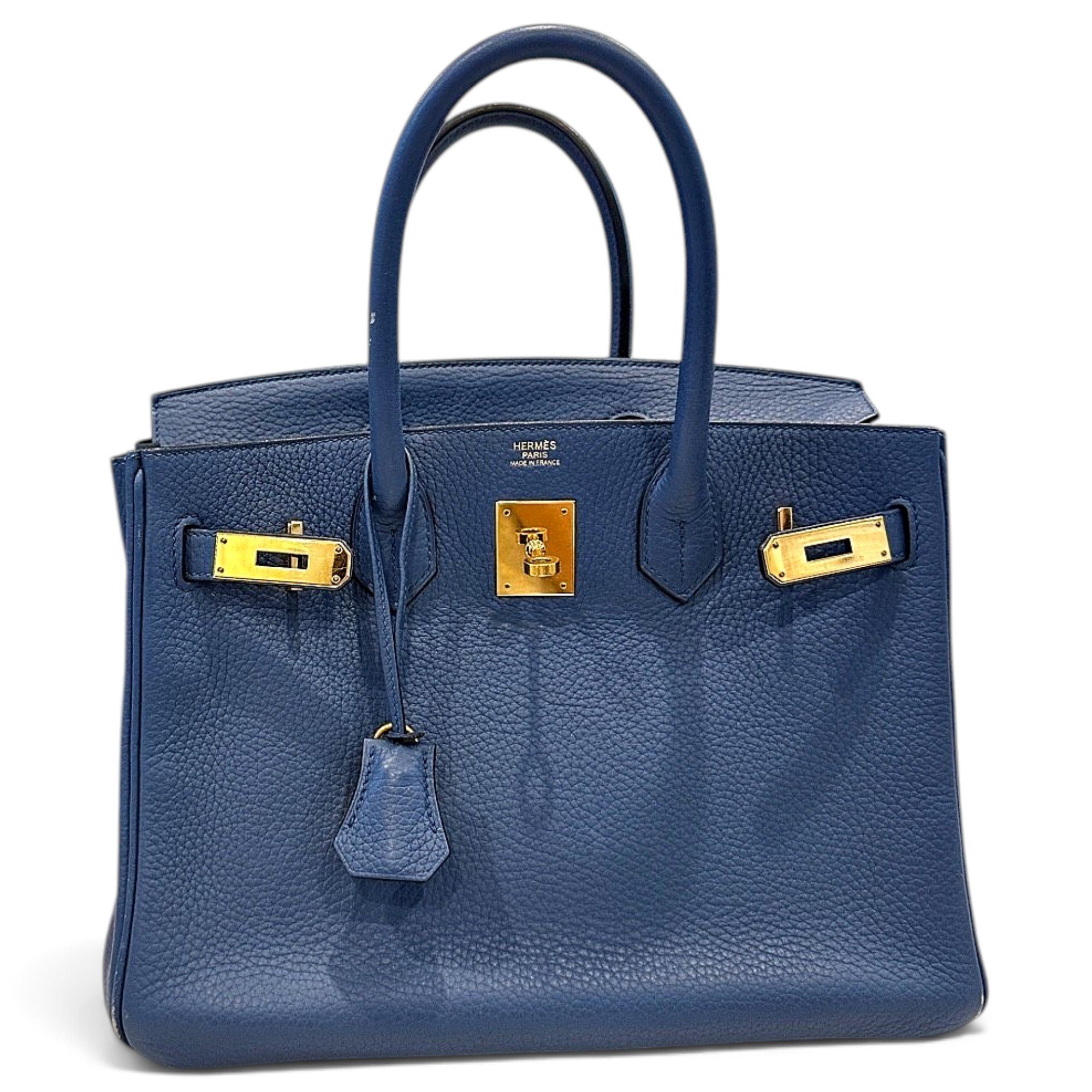 Hermes Birkin 30 Handbag Clemence Leather 2016
