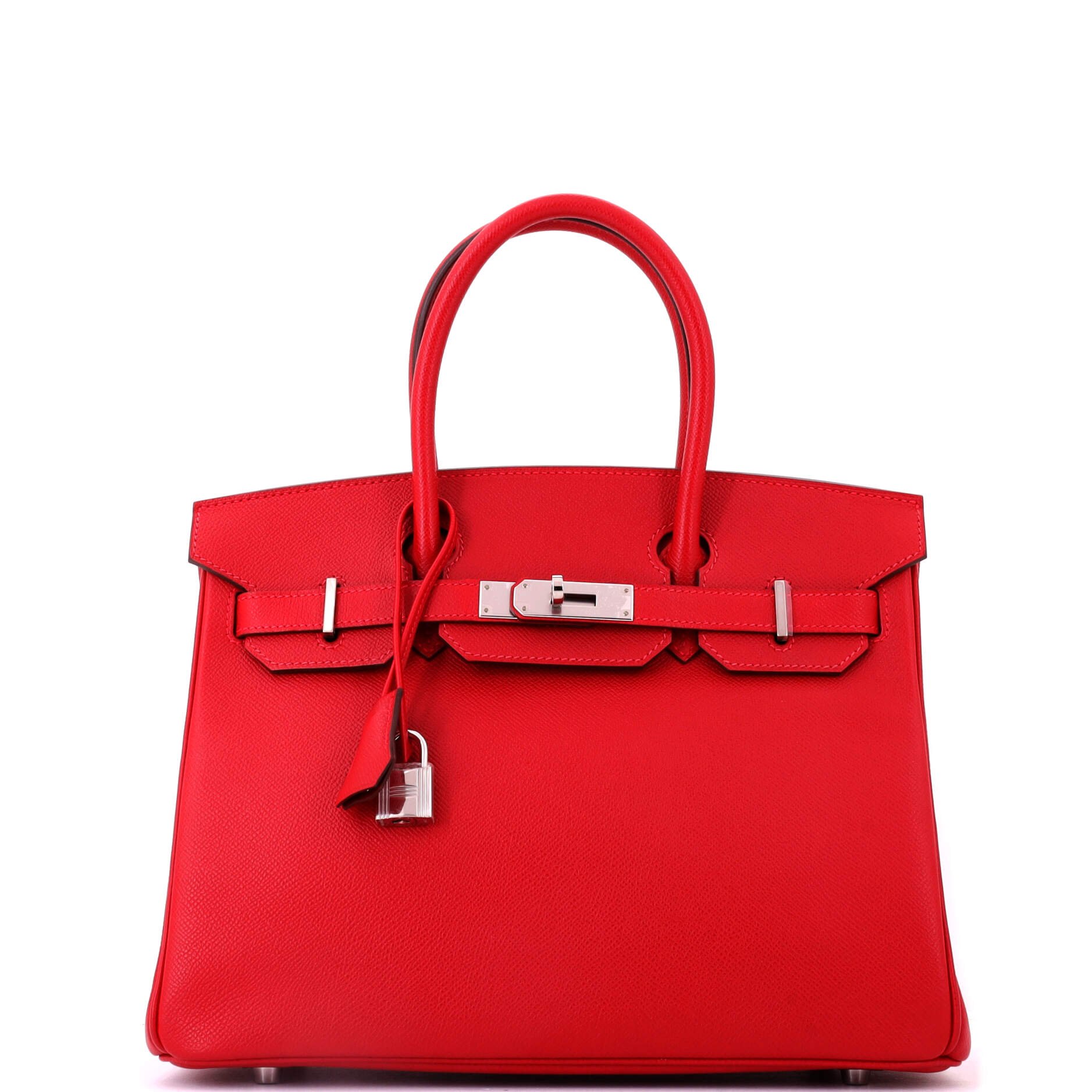 Birkin Handbag Rouge Casaque Epsom with Palladium Hardware 30