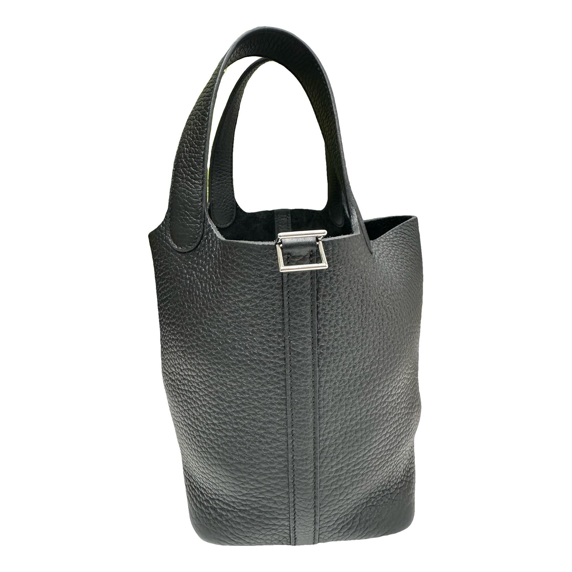 Picotin leather tote