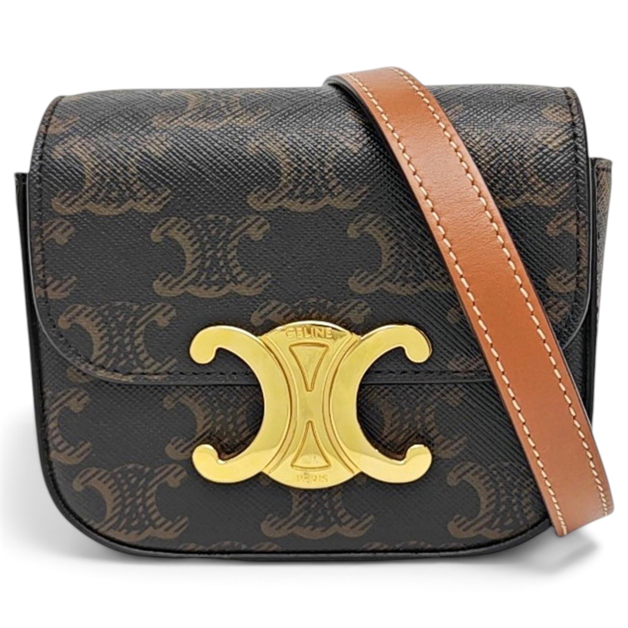 Triomphe leather handbag