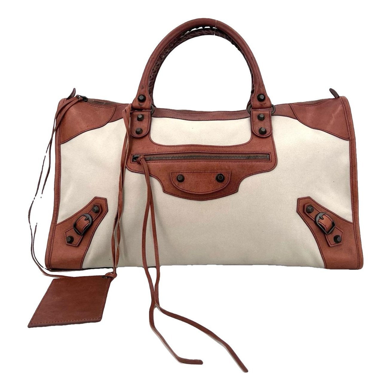 City leather handbag
