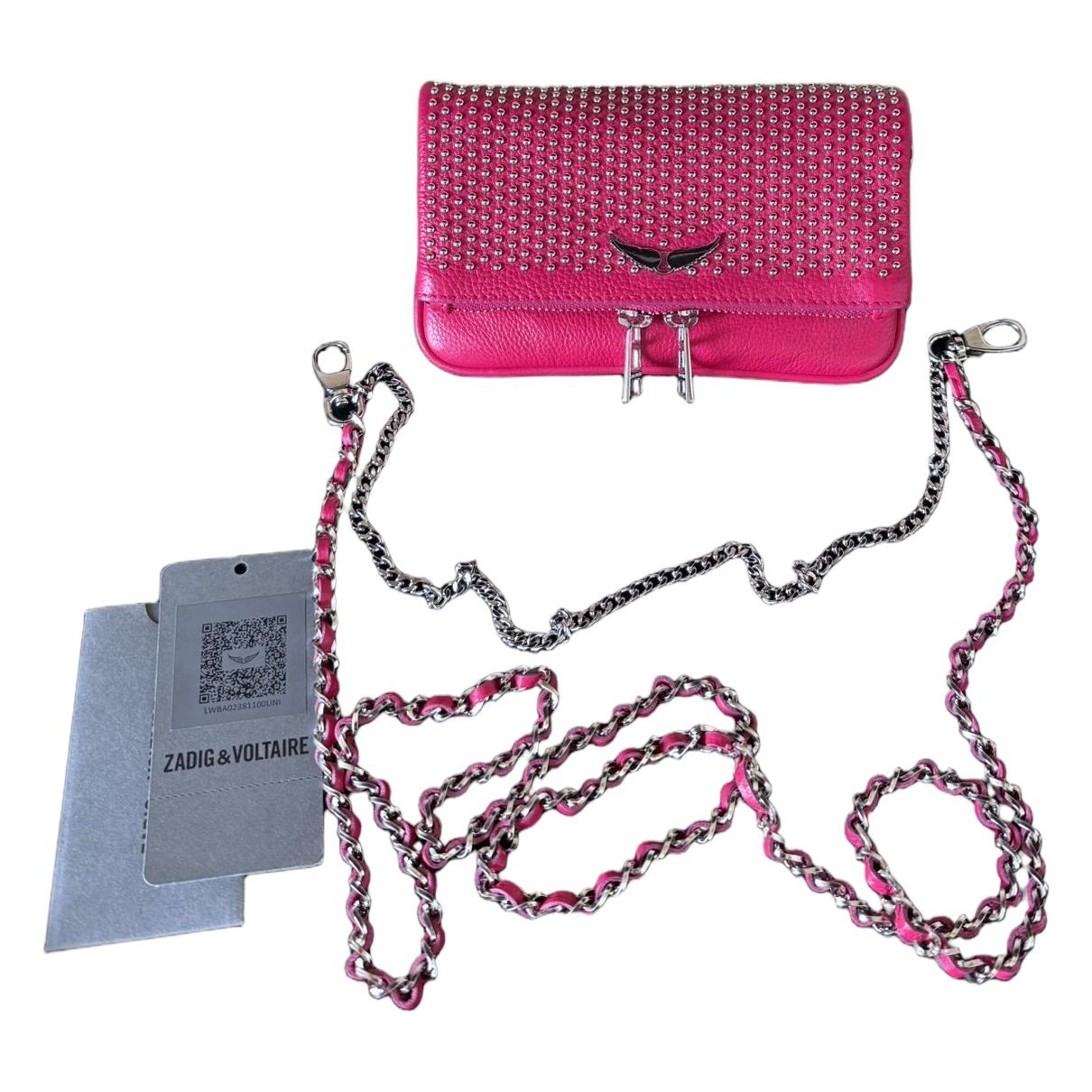 Rock leather clutch bag