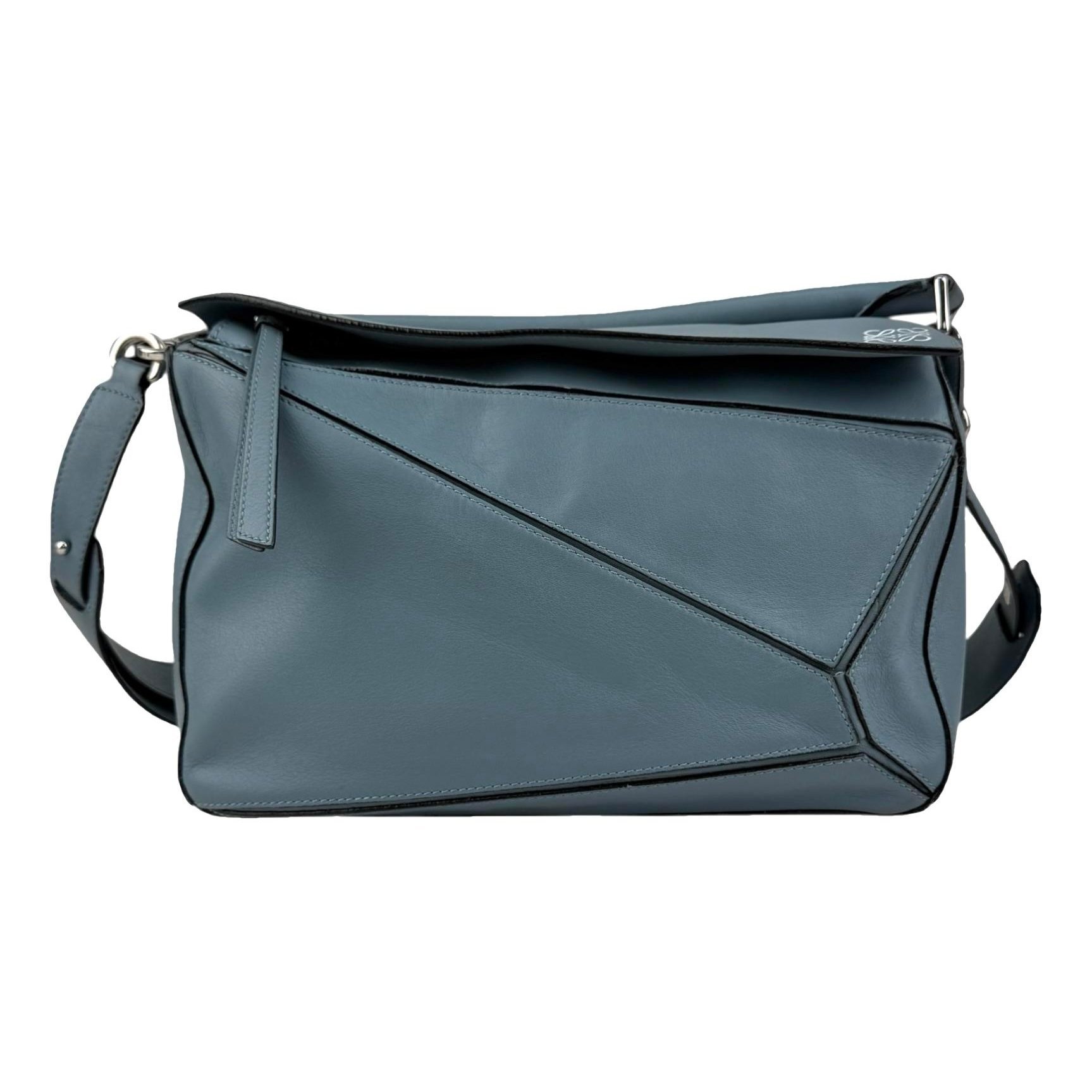 Puzzle leather handbag