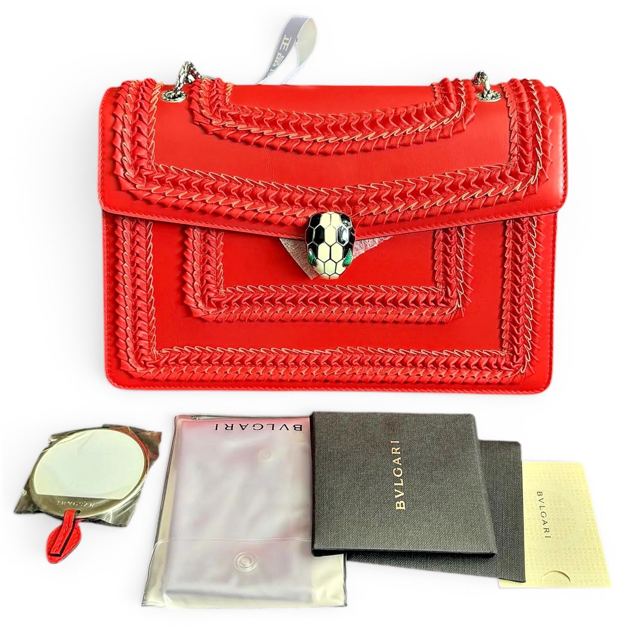 Serpenti leather handbag