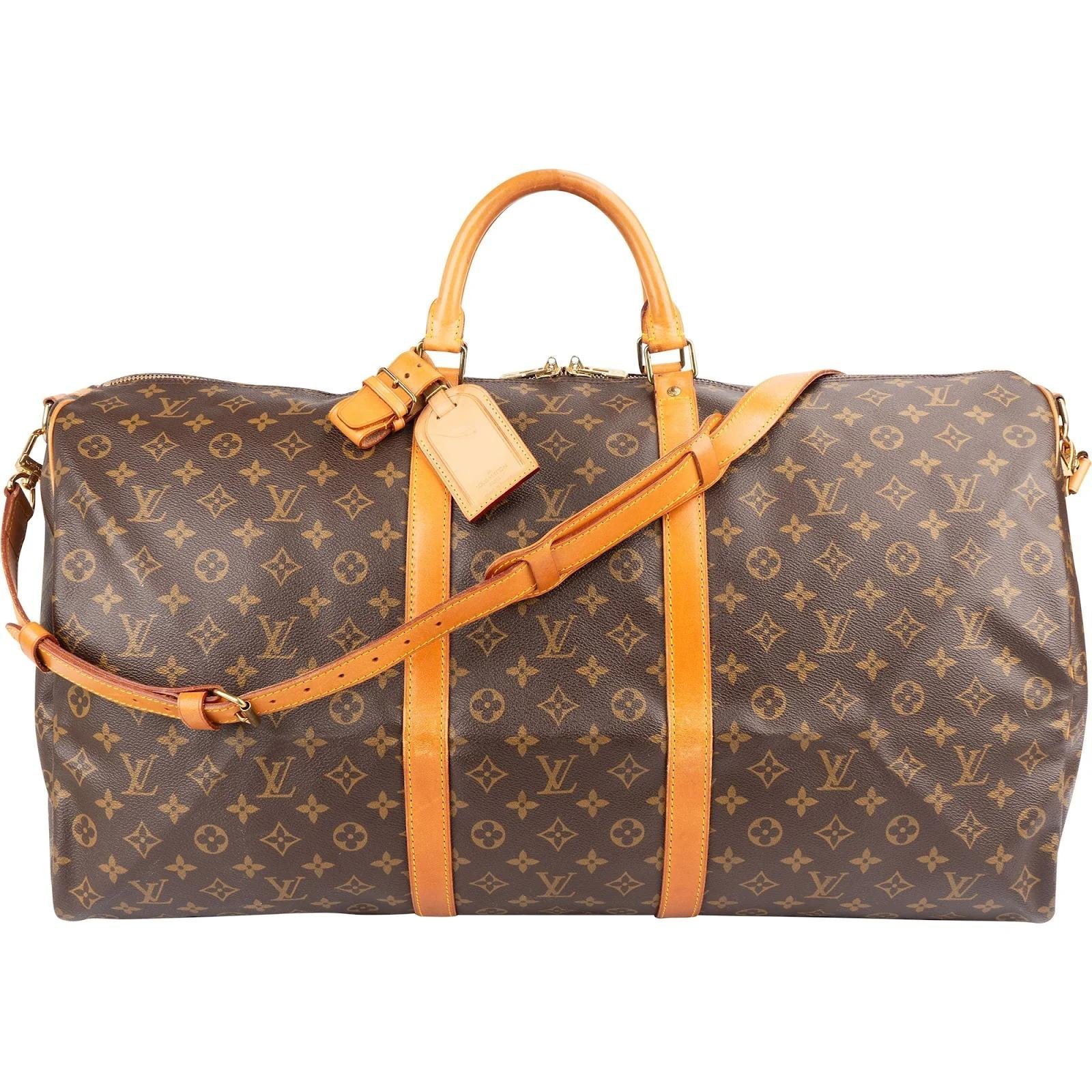 Keepall leather travel bag