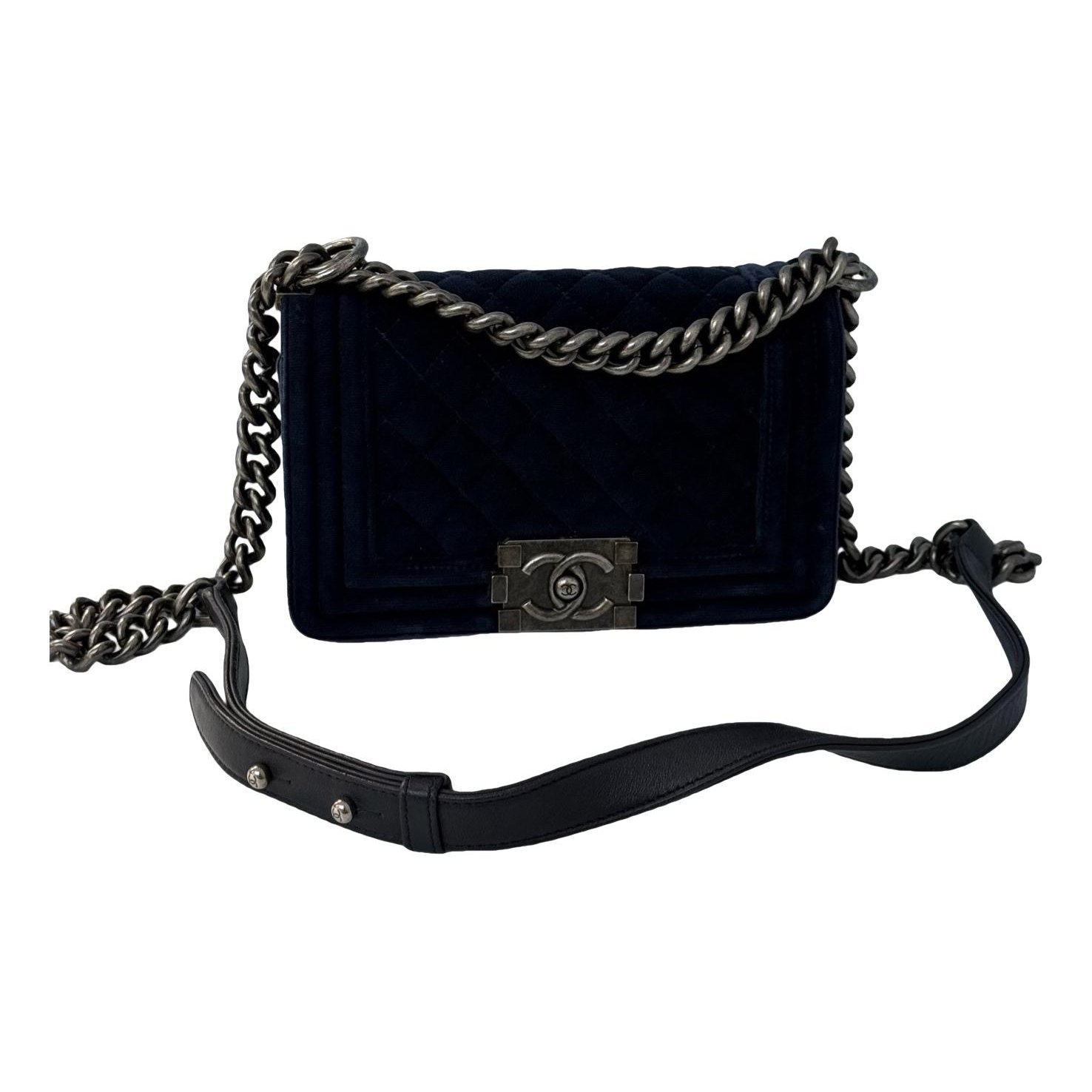 Boy velvet handbag