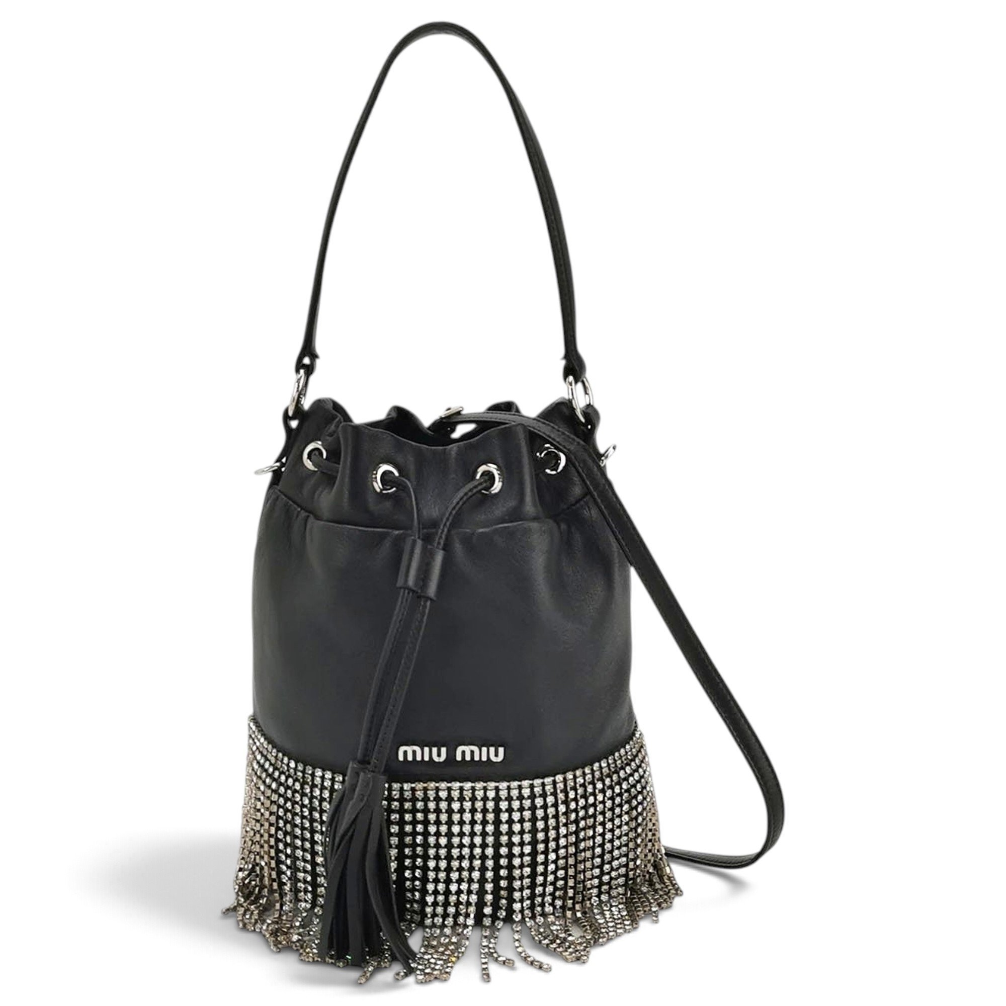 Miu Logo leather handbag