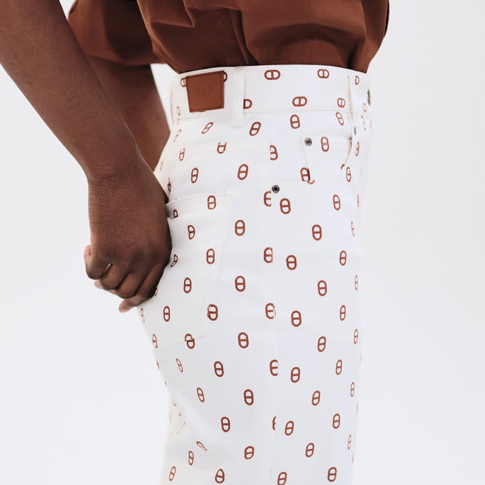 Marron Fauve "Chaine d'Ancre" Pleated Pants
