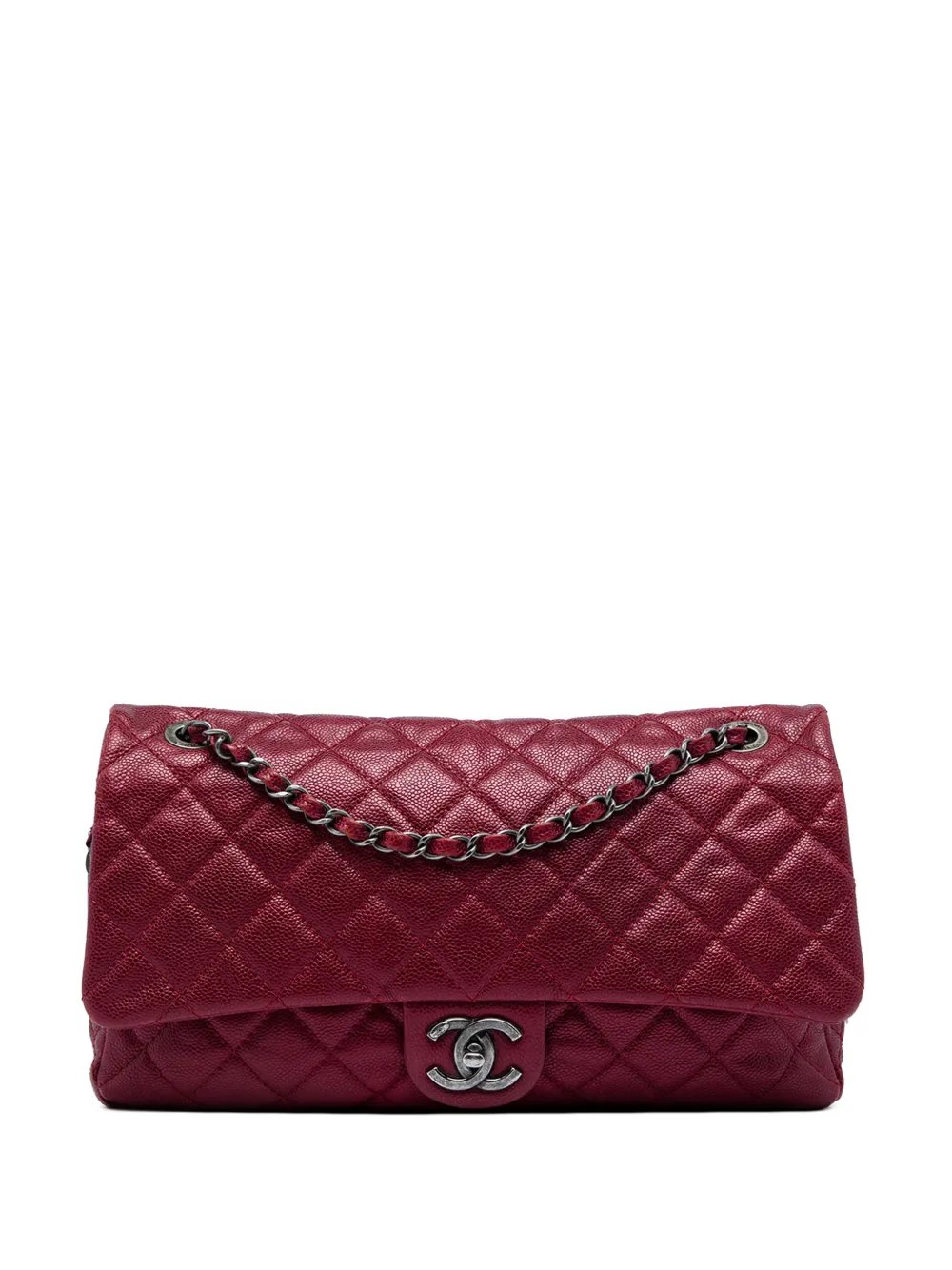 2012 Jumbo Quilted Iridescent Caviar Easy Flap shoulder bag